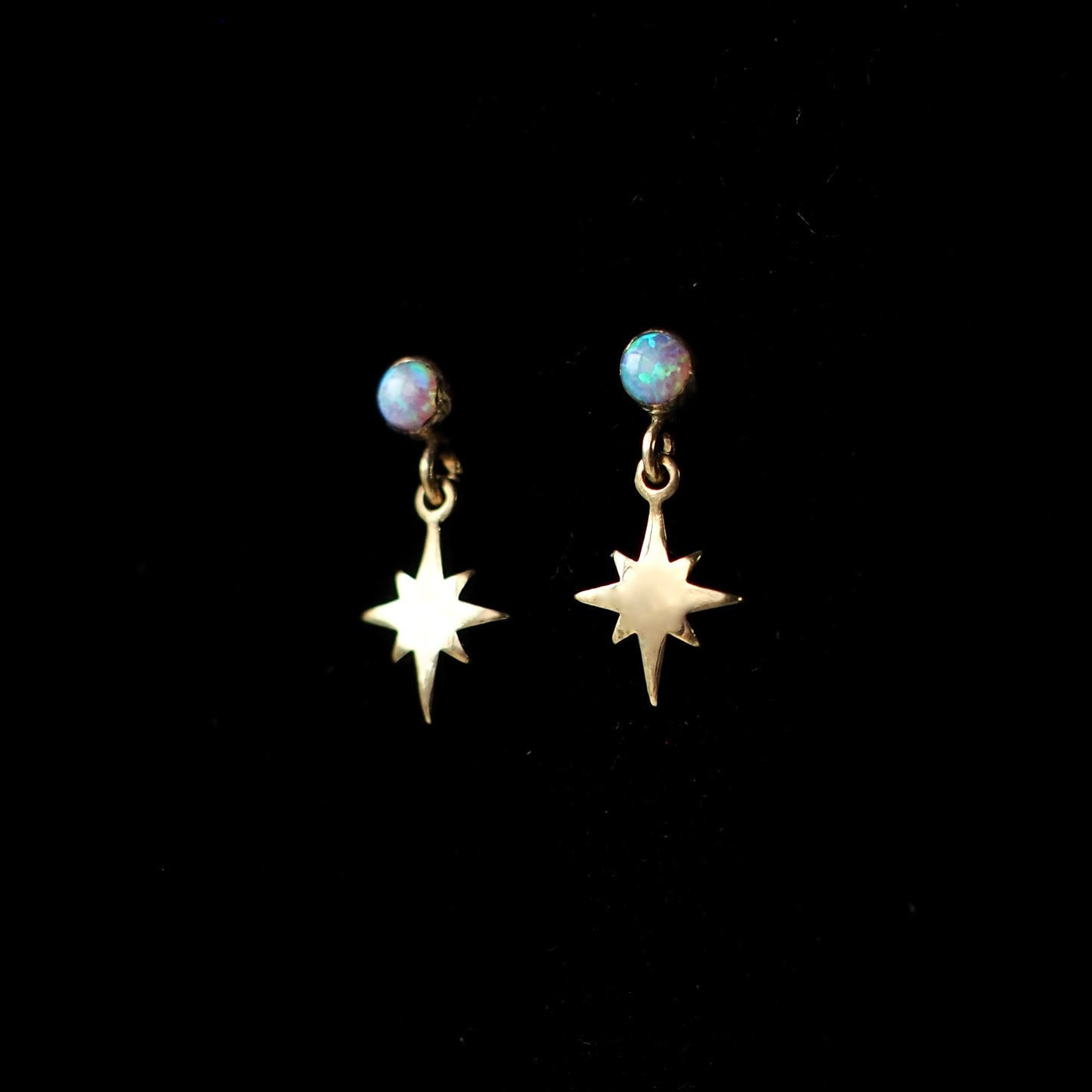 Tiny Star Charm Stud Earrings