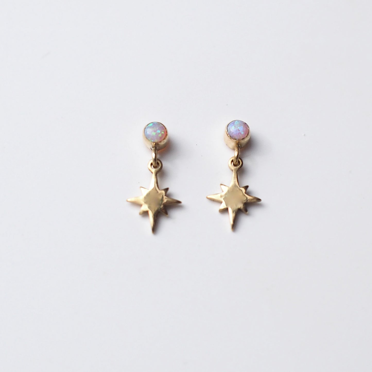 Tiny Star Charm Stud Earrings