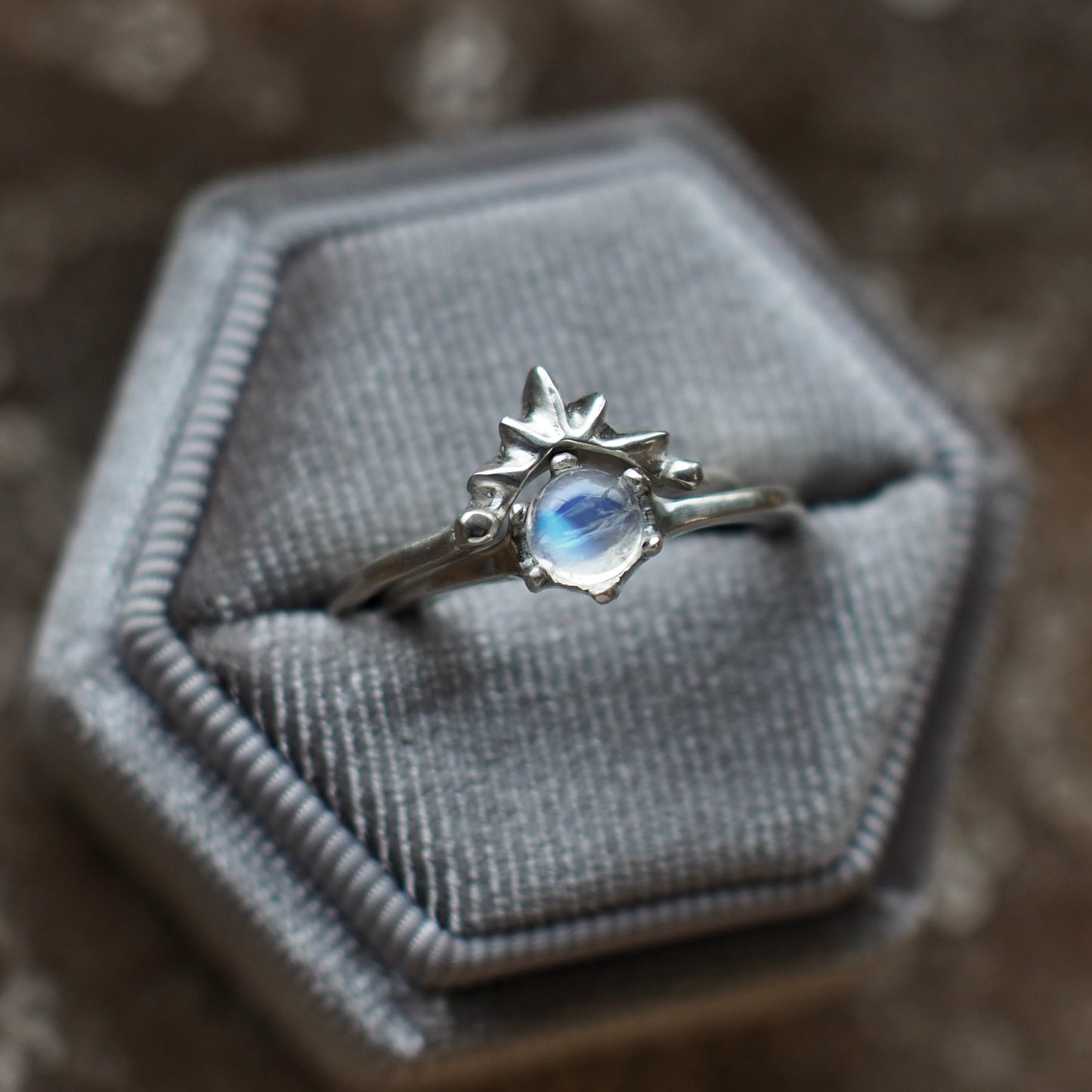 Delicate Gemstone Ring - Sterling Silver