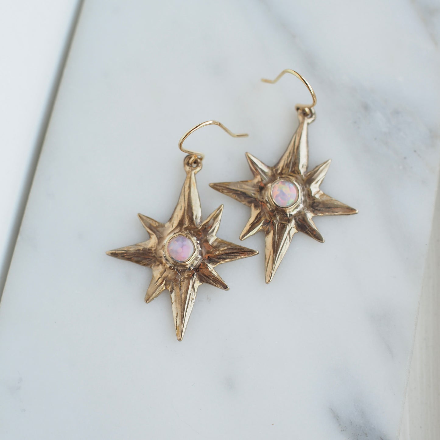 Fire Opal Large Polaris Earrings - Ready to Ship