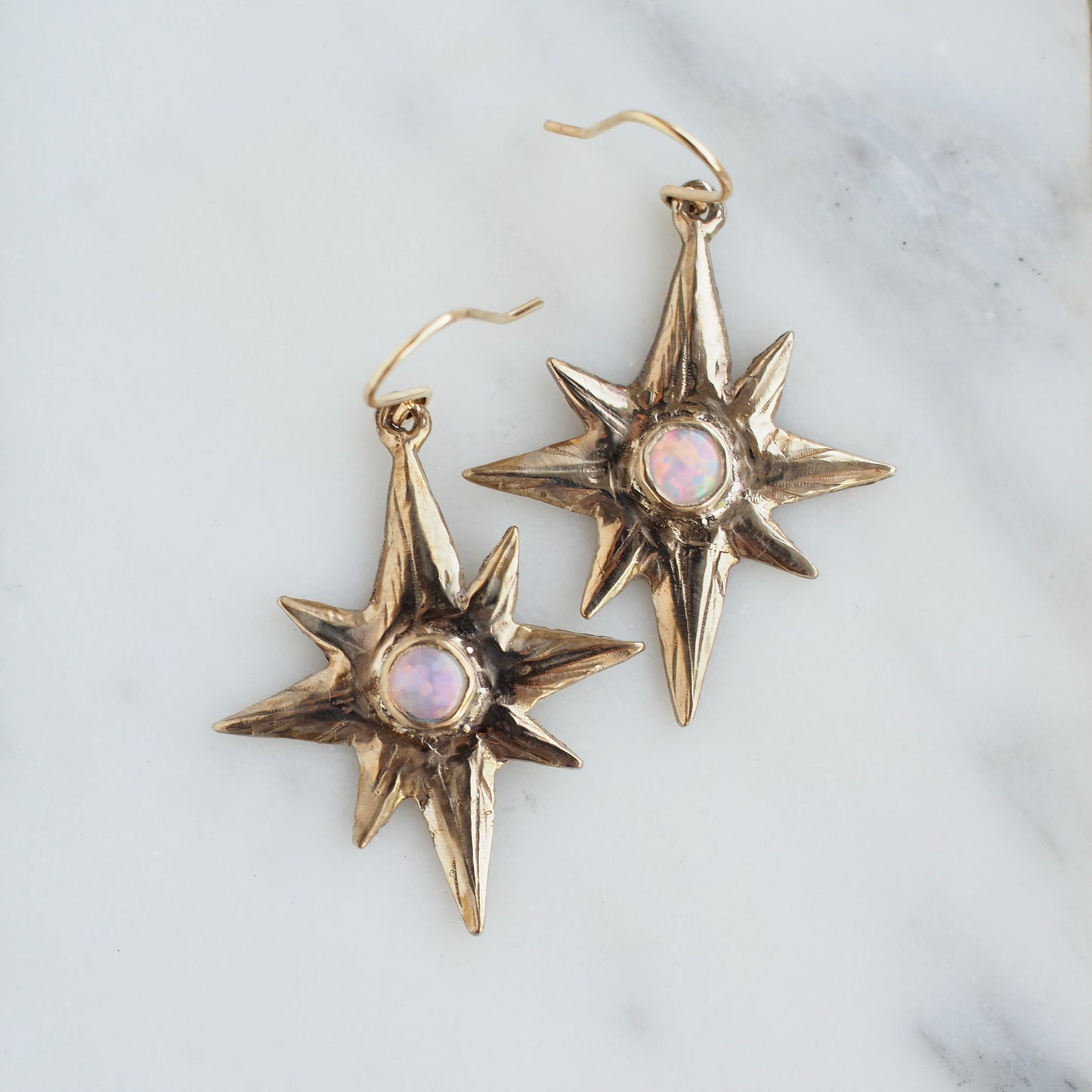 Fire Opal Large Polaris Earrings - Ready to Ship