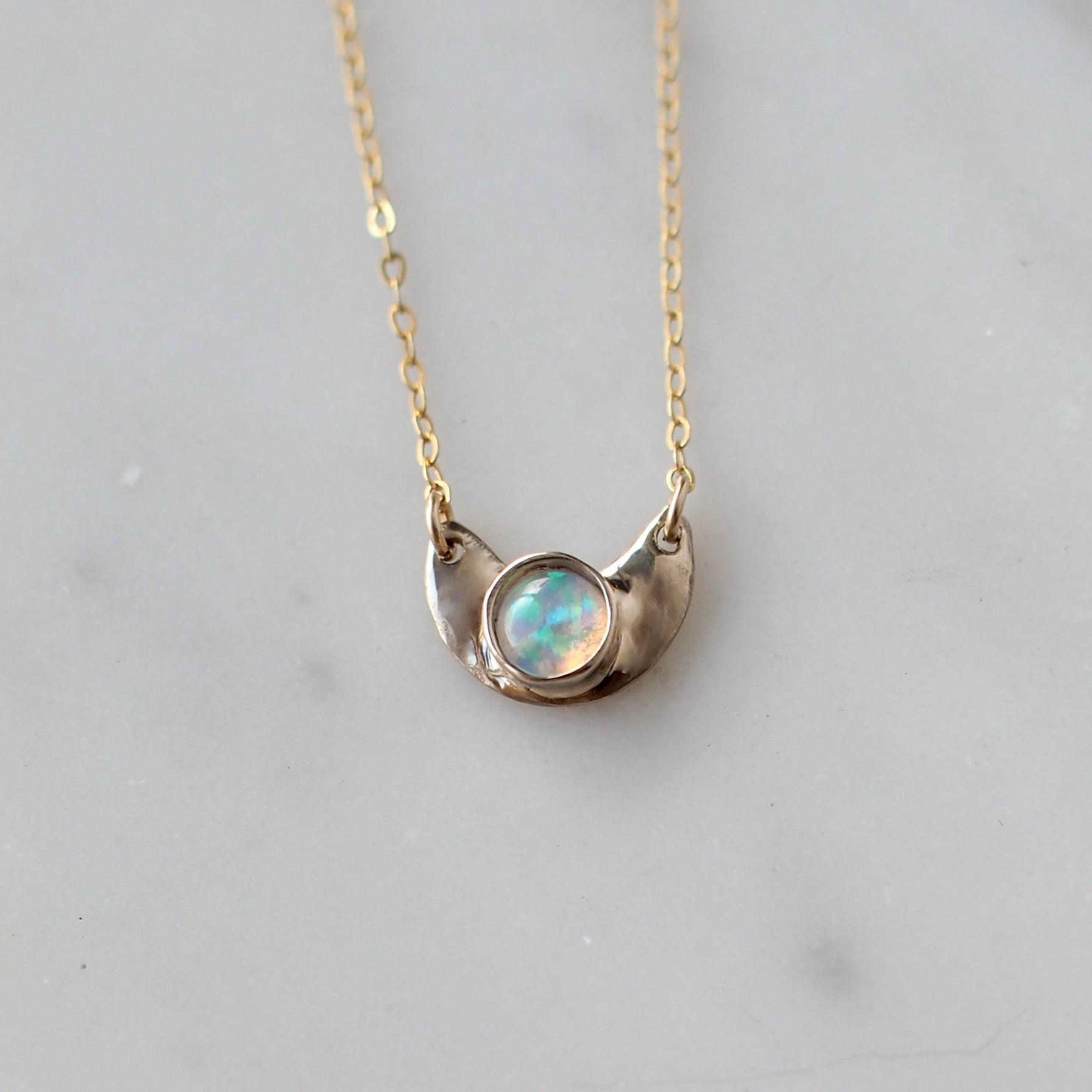 Little Lunar Choker Dainty Moon Necklace