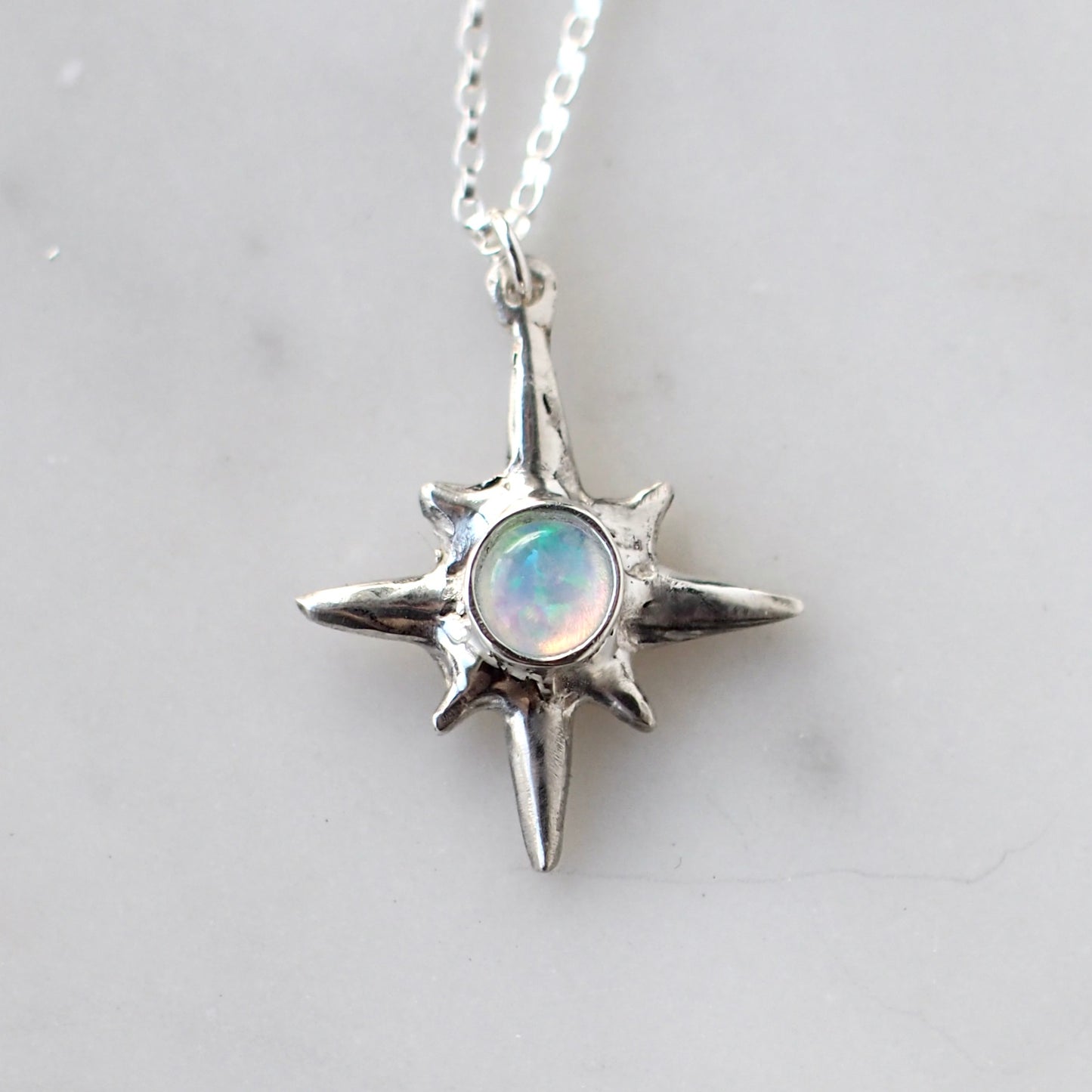 Silver Polaris Choker - Dainty North Star Necklace