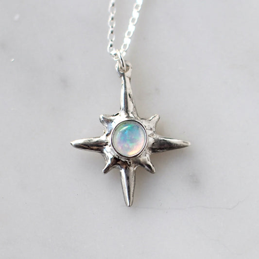 Silver Polaris Choker - Dainty North Star Necklace