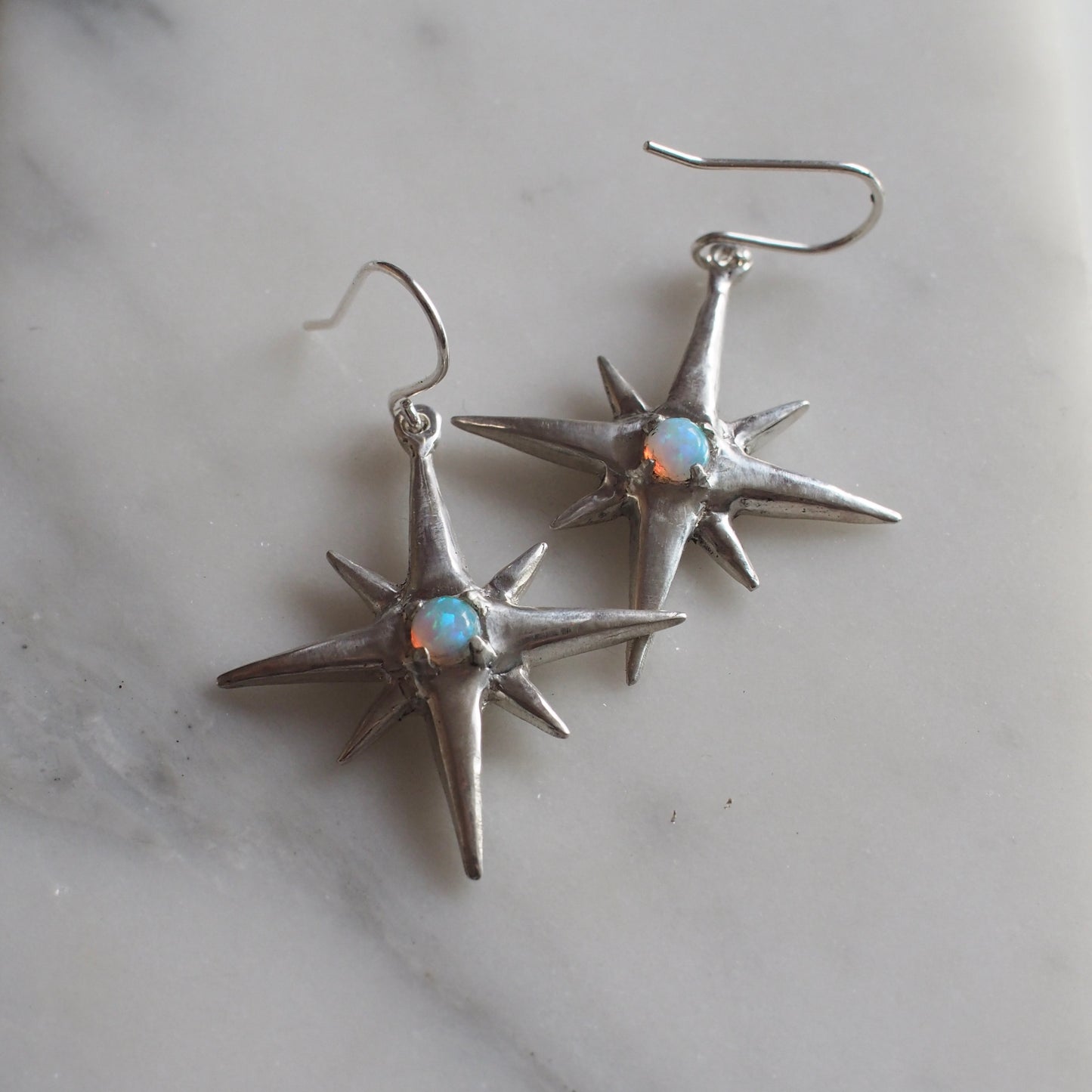 Fantasy Opal Silver Earrings - One of a Kinds