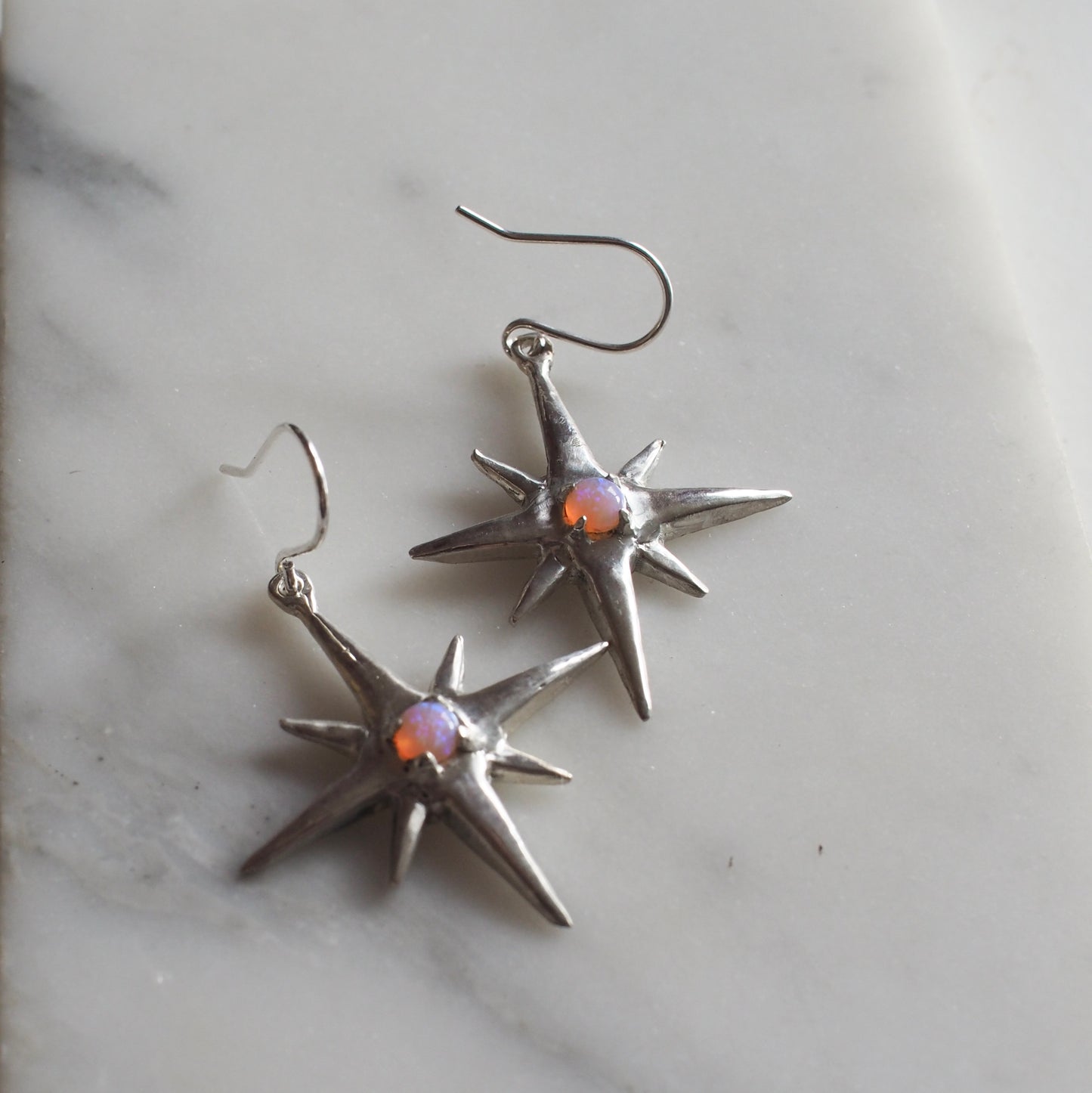 Fantasy Opal Silver Earrings - One of a Kinds