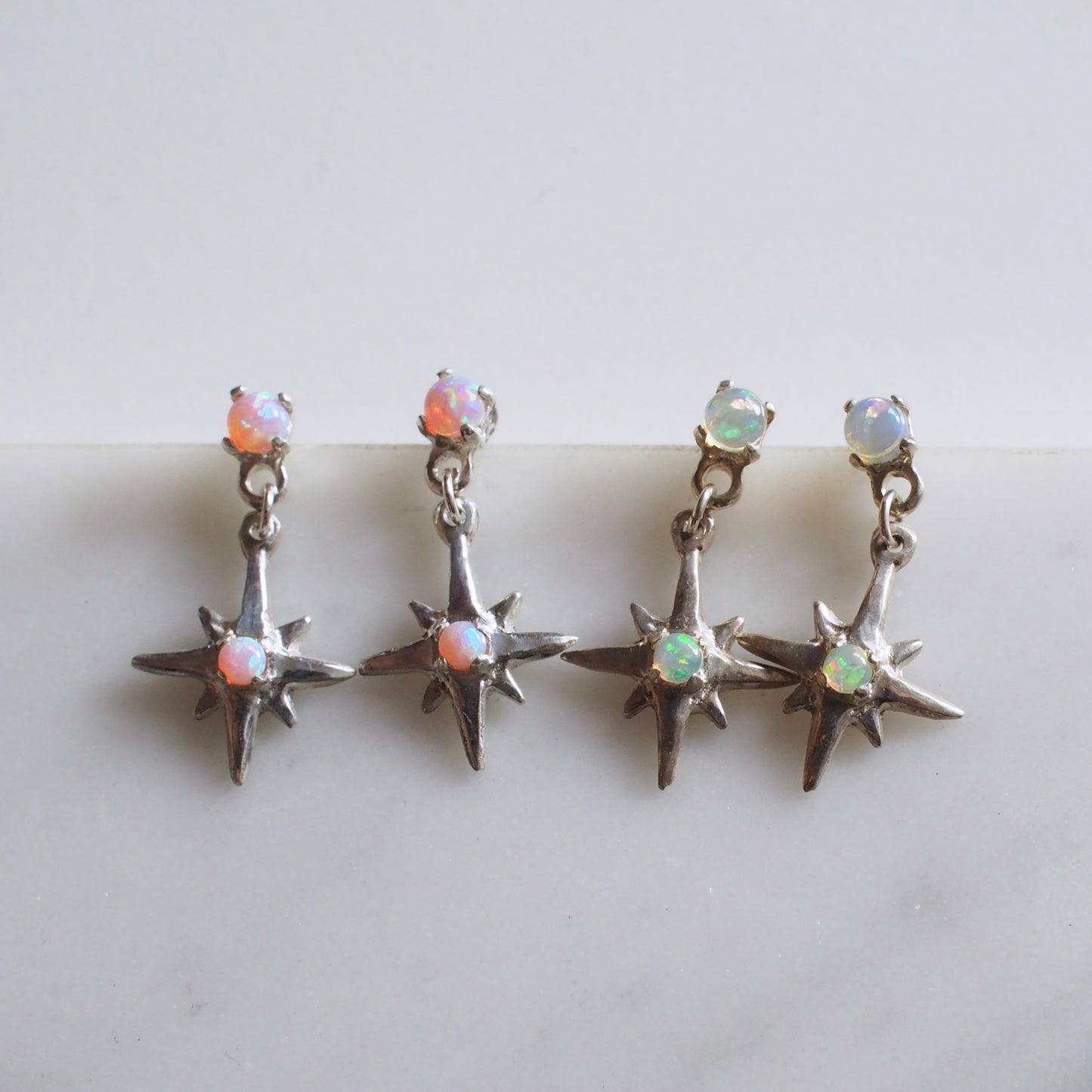 Fantasy Opal Star Earrings - One of a Kinds