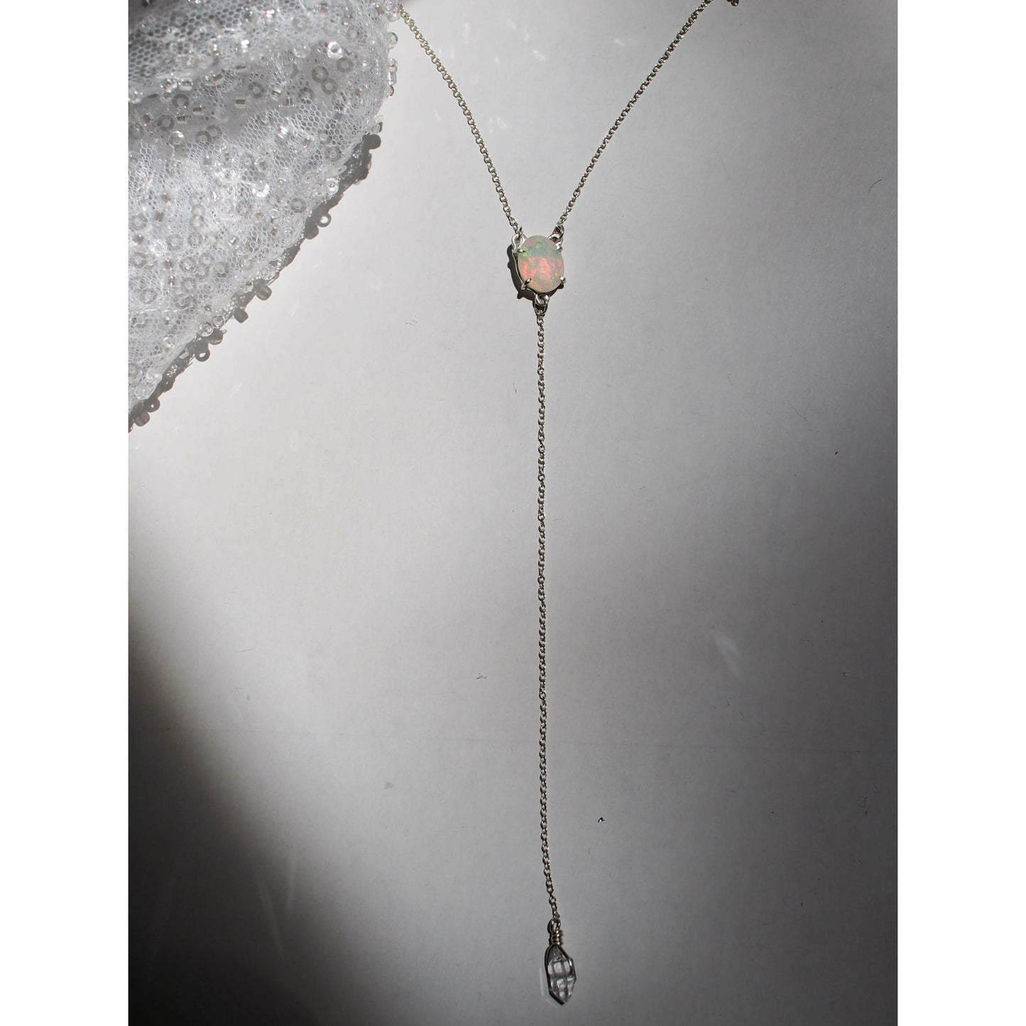 Silver Opal Lariat