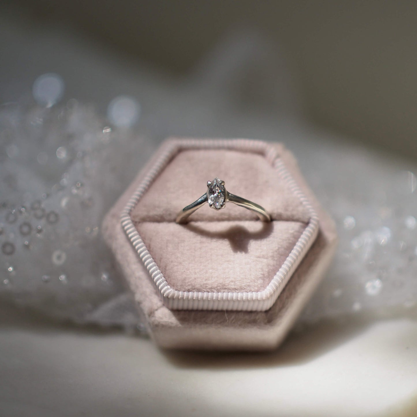 Cubic Zirconia Marquise Point Ring - One of a Kind