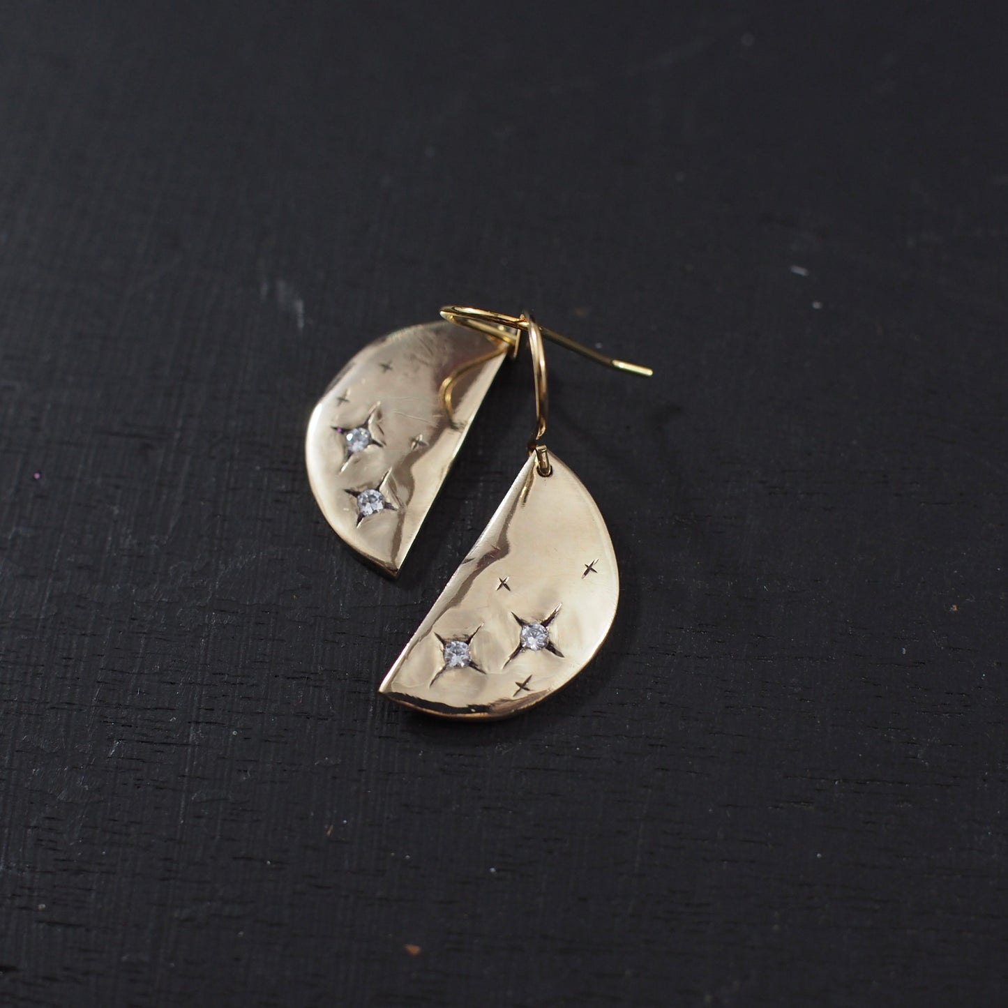 Stardust Half Moon Earrings - One of a Kind