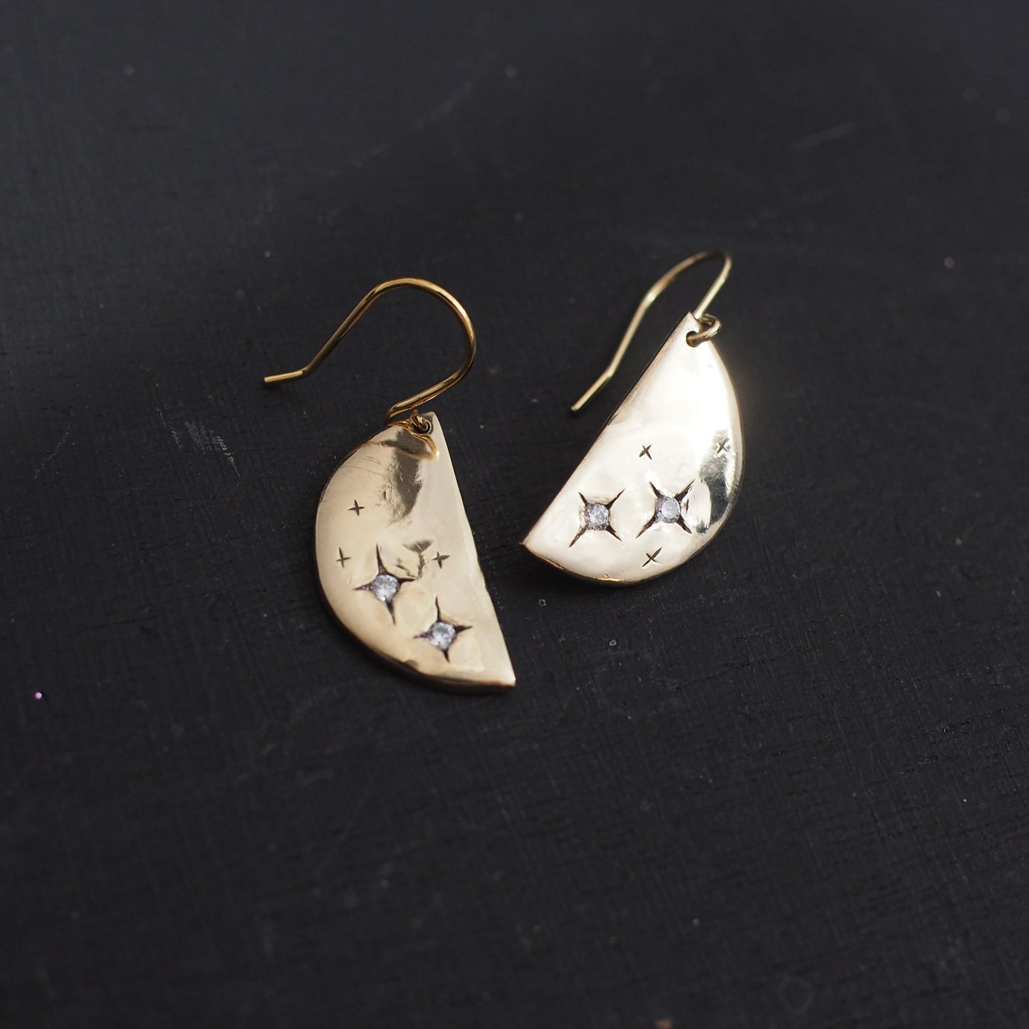 Stardust Half Moon Earrings - One of a Kind