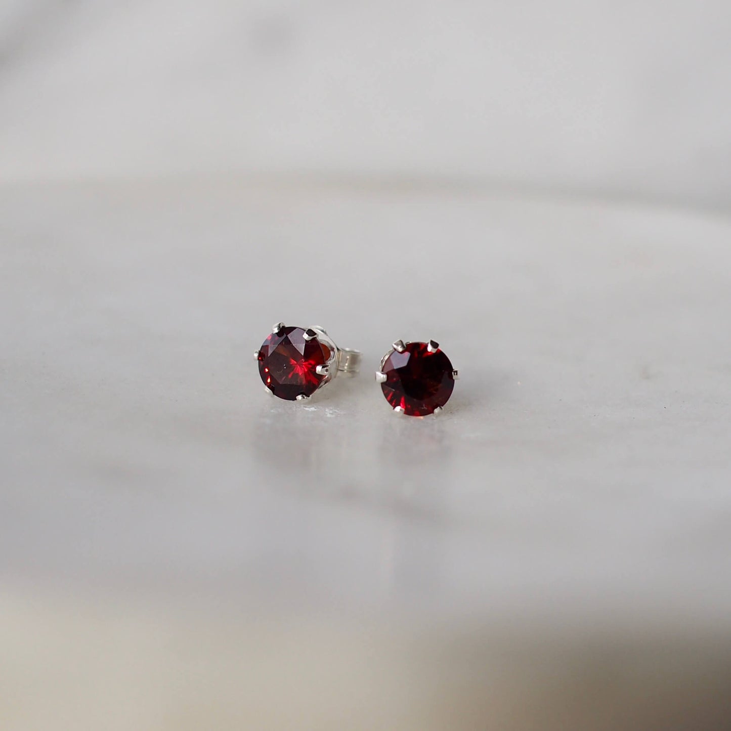 LAST ONES - Idaho Garnet Post Earrings