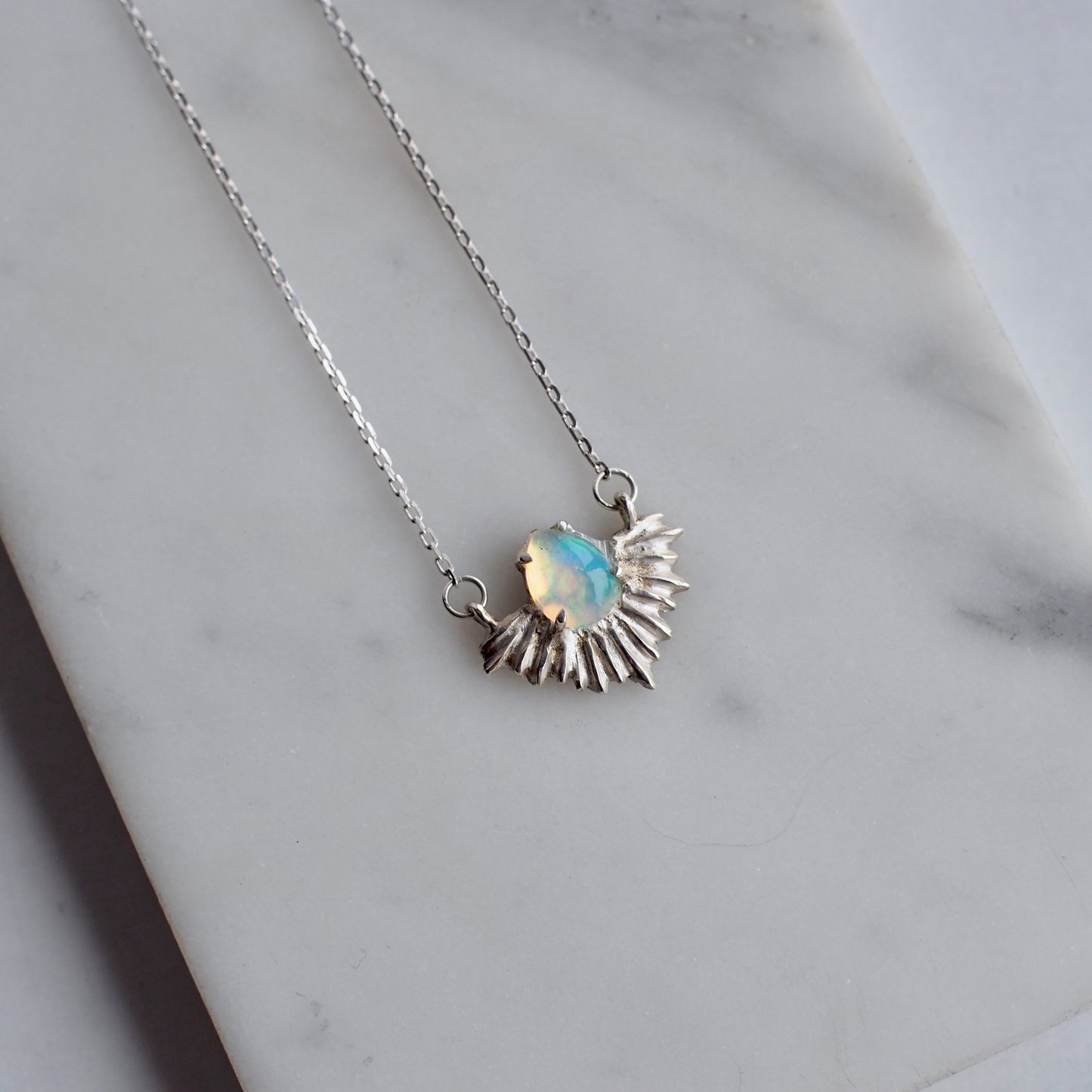 Silver Boundless Light Opal Necklace - Last One!