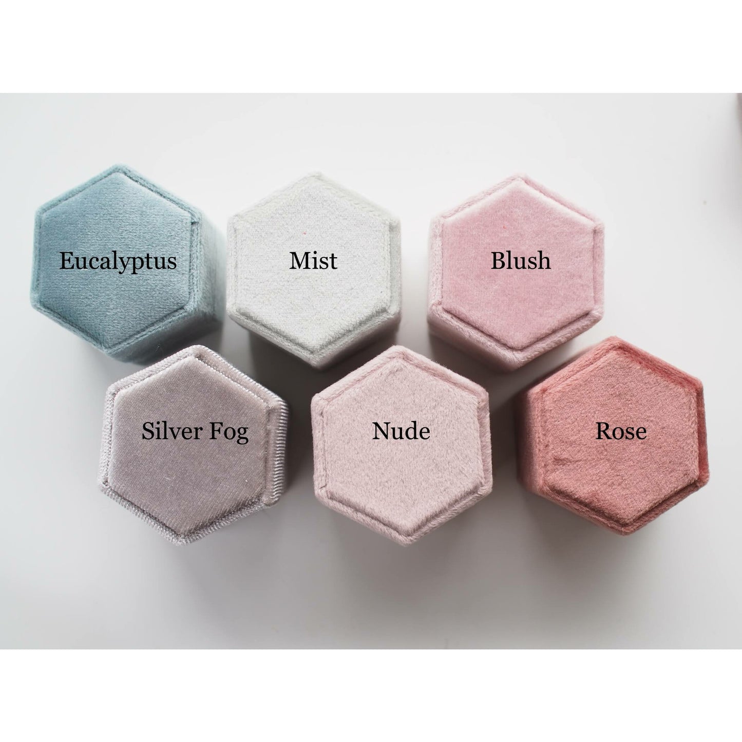 Iron Oxide Velvet Gift Box Color options