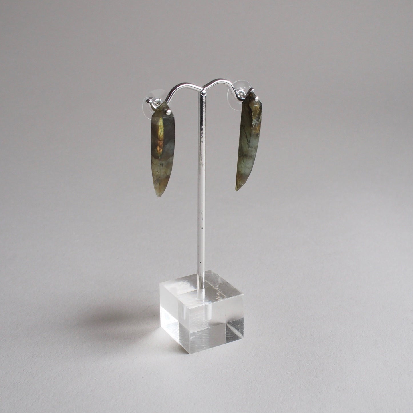 Labradorite Spear Earrings