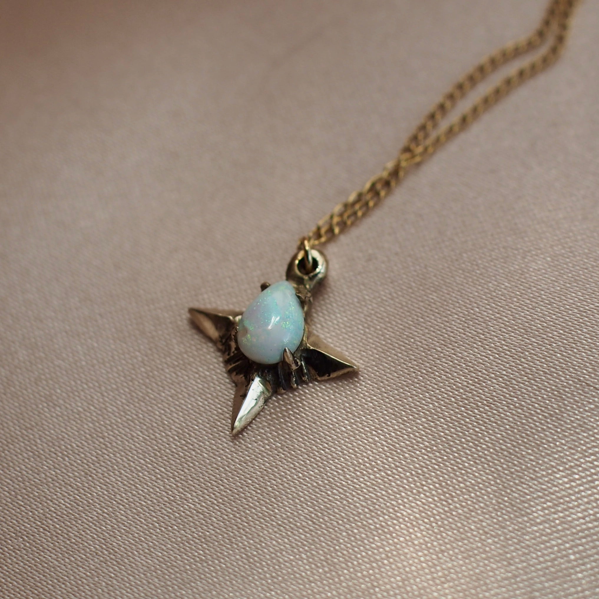 The online Sunstone Star Necklace, Mixed Metal Celestial Jewelry