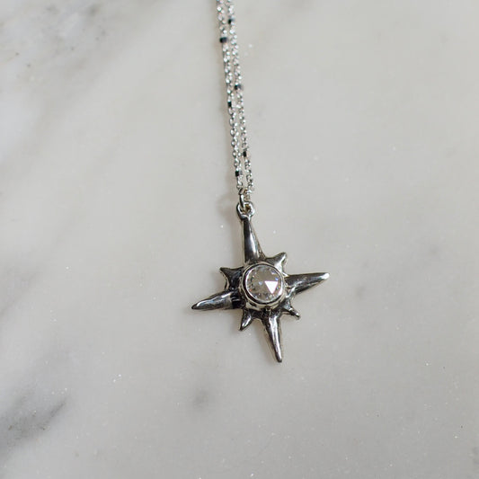 Moissanite Polaris Necklace - One of a Kind