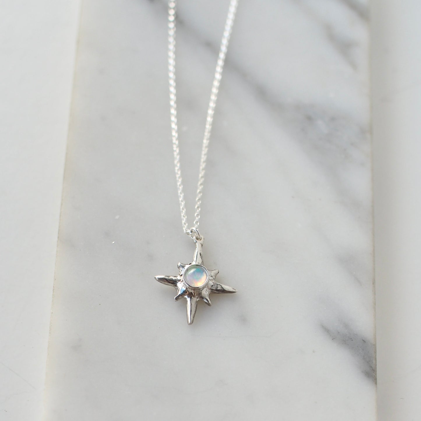 Silver Polaris Choker - Dainty North Star Necklace