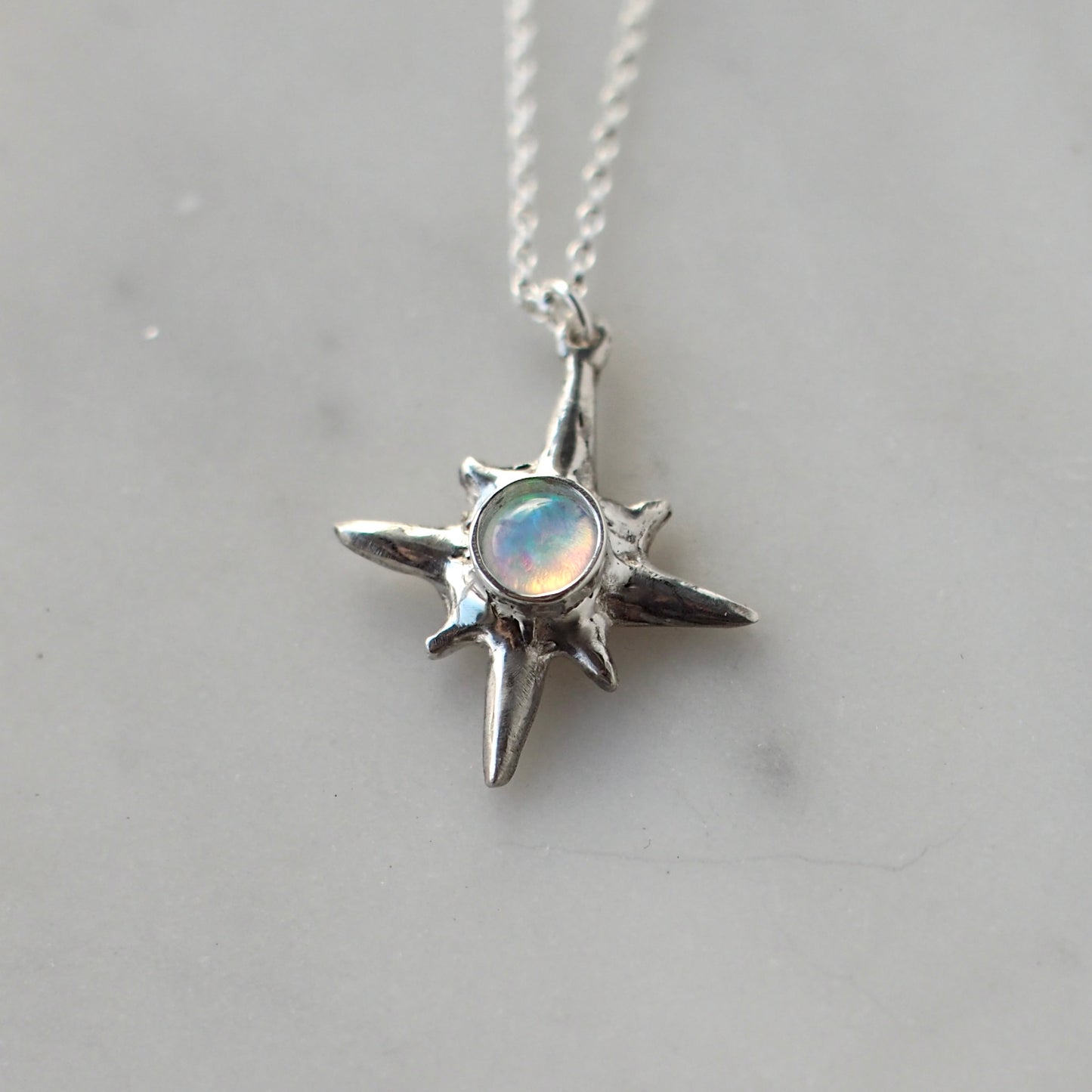 Silver Polaris Choker - Dainty North Star Necklace