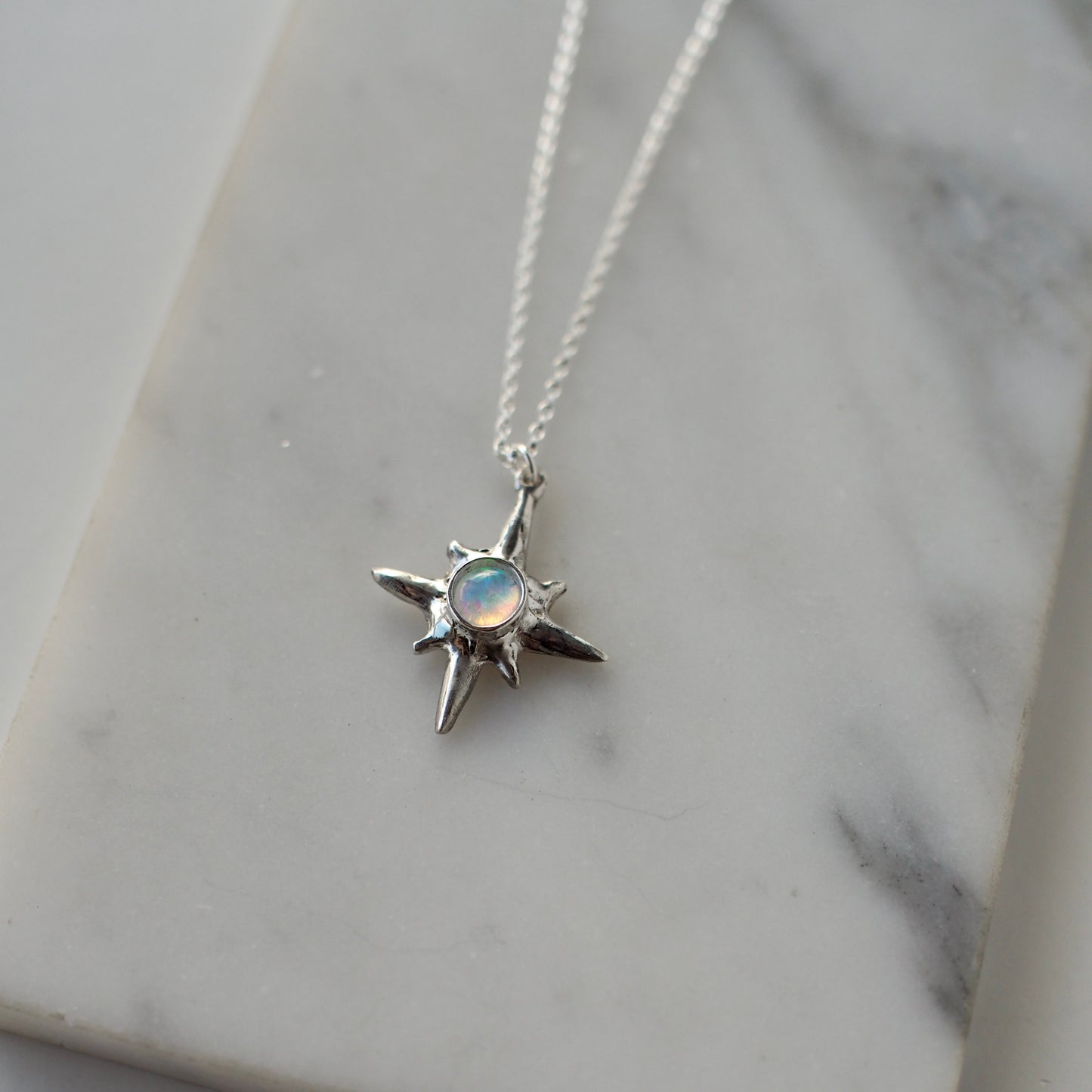 Silver Polaris Choker - Dainty North Star Necklace