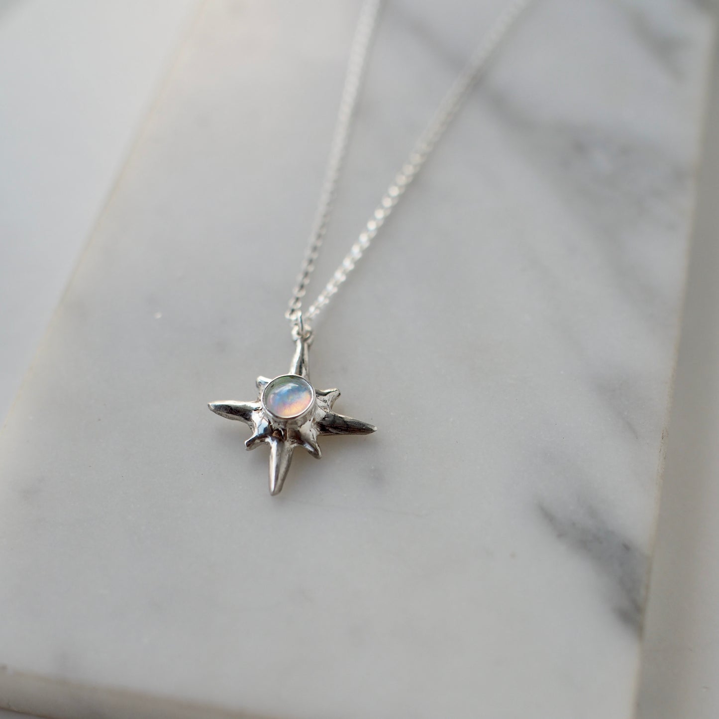 Silver Polaris Choker - Dainty North Star Necklace