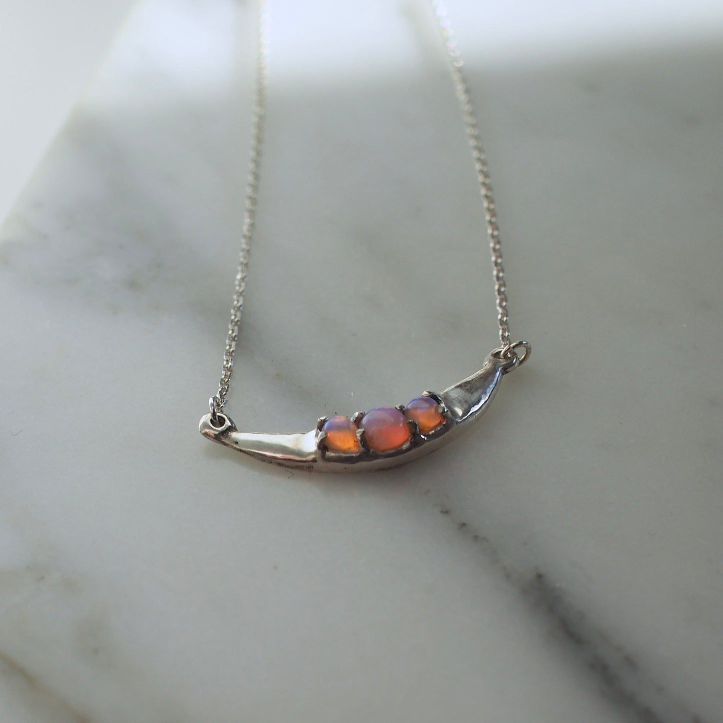 Fantasy Opal Crescent Necklace - One of a Kind
