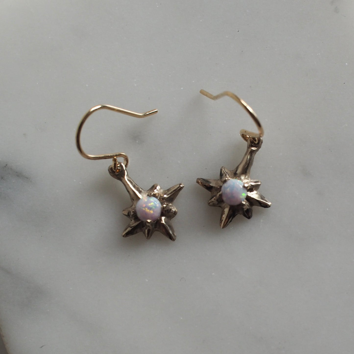 Fantasy Opal Tiny Star Earrings - One of a kinds