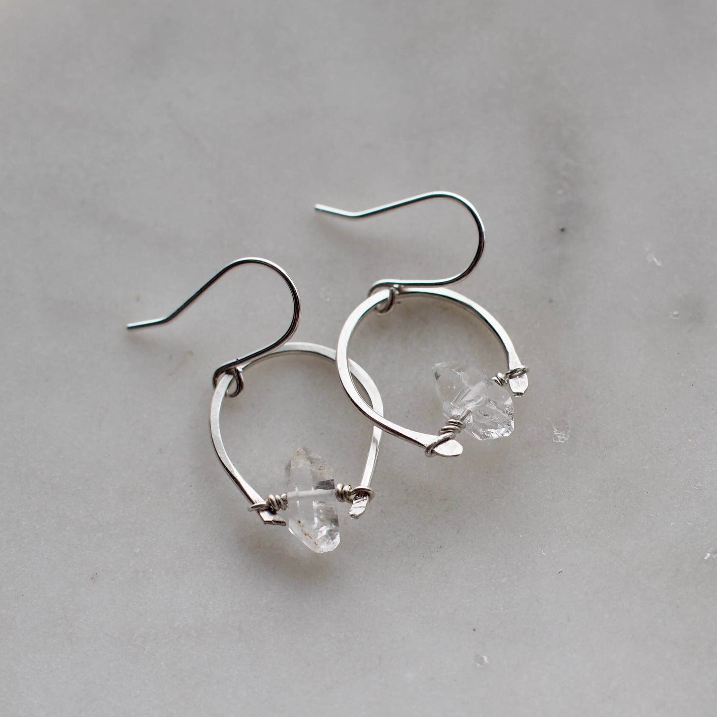 Horseshoe Crystal Earrings - Silver or Gold