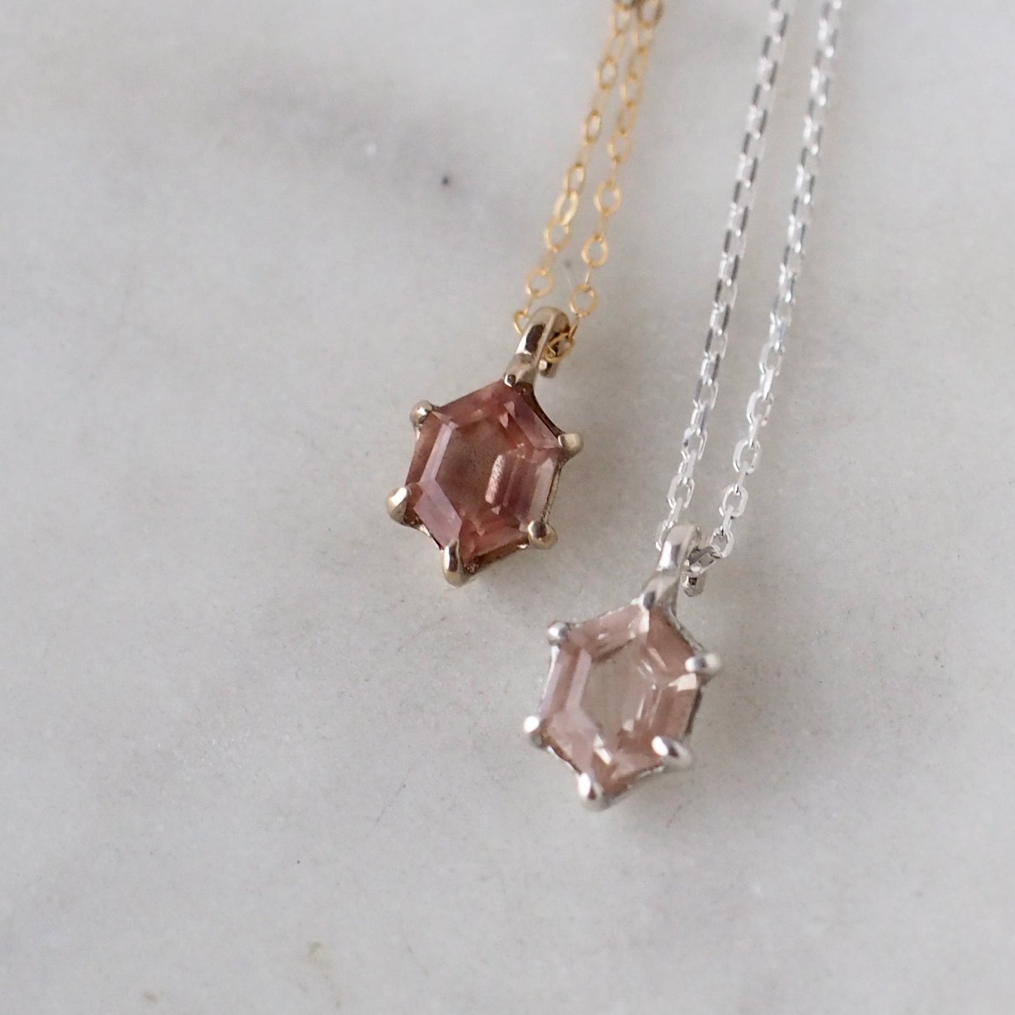 Sunstone Hex Necklace