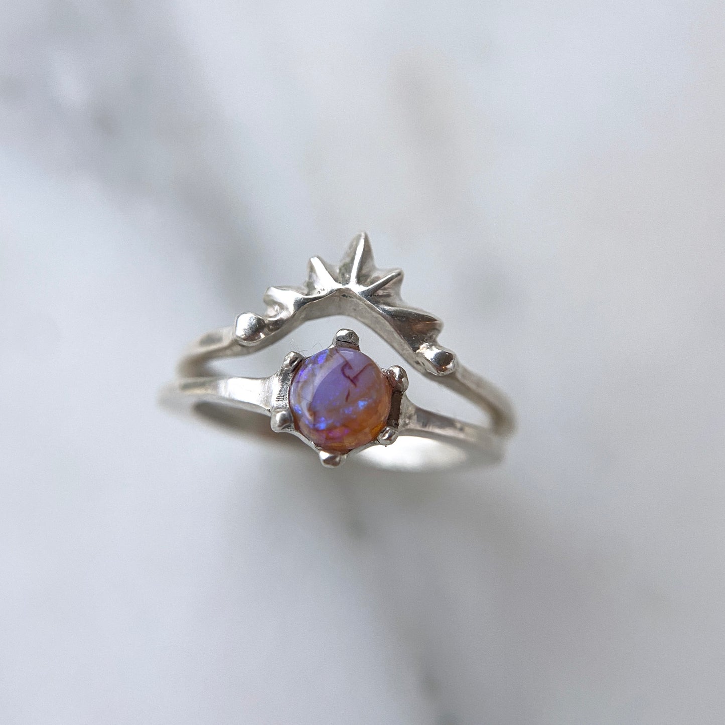 Delicate Gemstone Ring - Sterling Silver