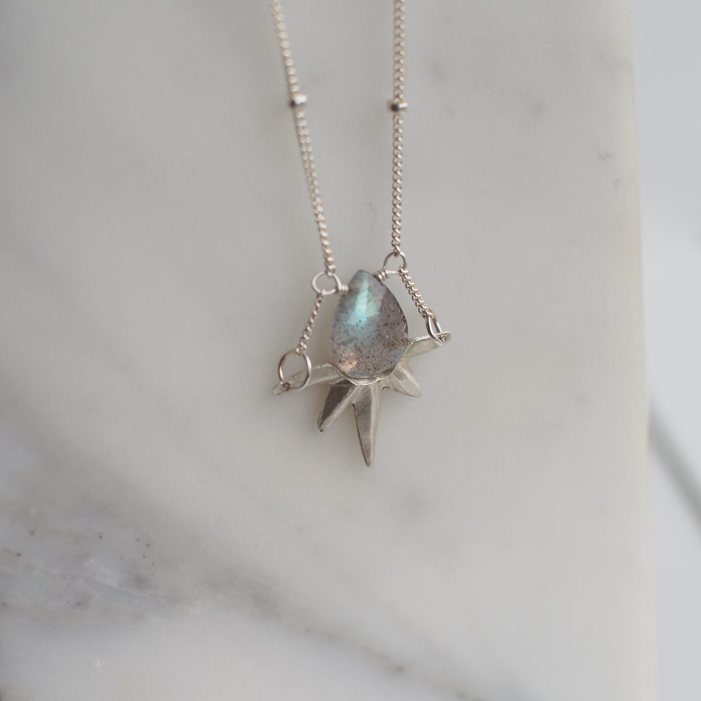 Labradorite Silver Starstuff Necklace - Limited Edition