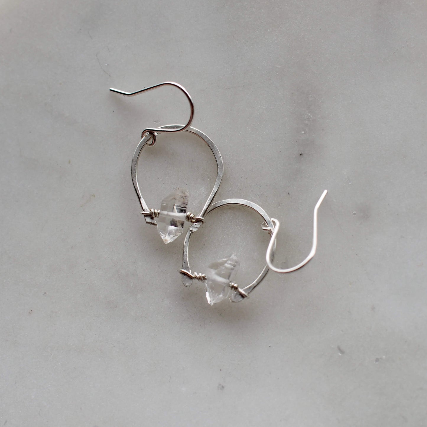 Horseshoe Crystal Earrings - Silver or Gold