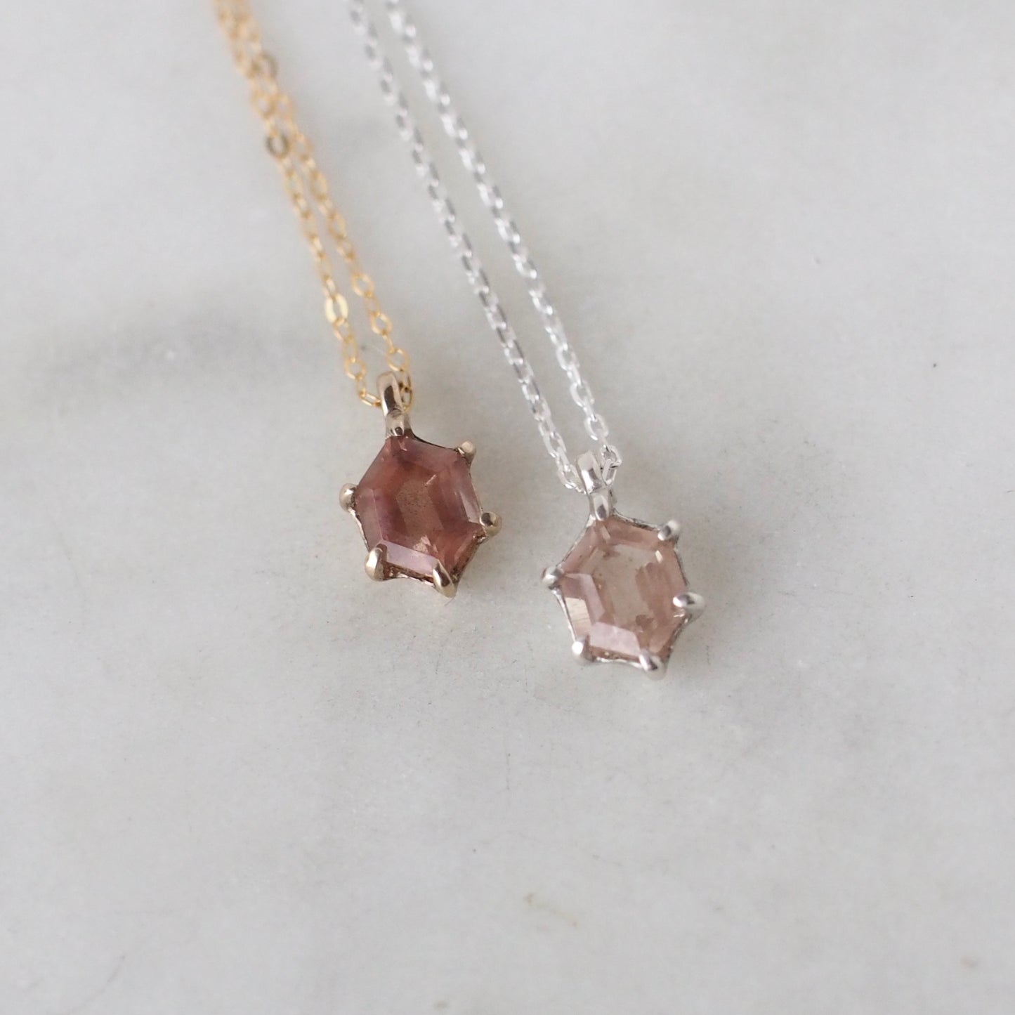 Sunstone Hex Necklace