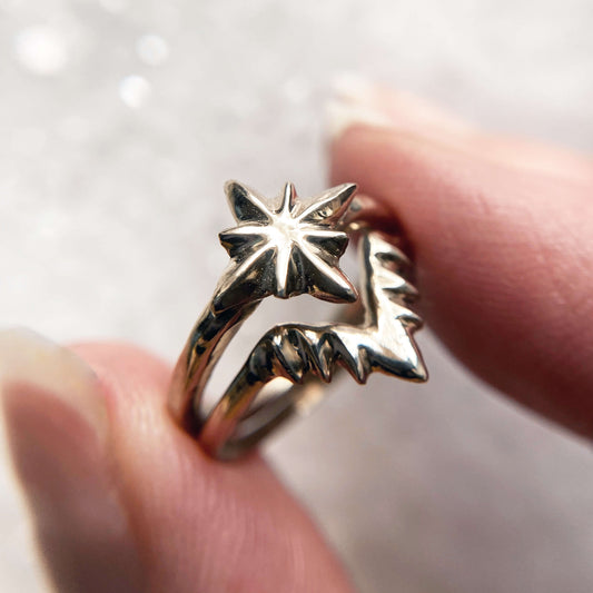 Celestial nesting star stacking ring set by Iron Oxide