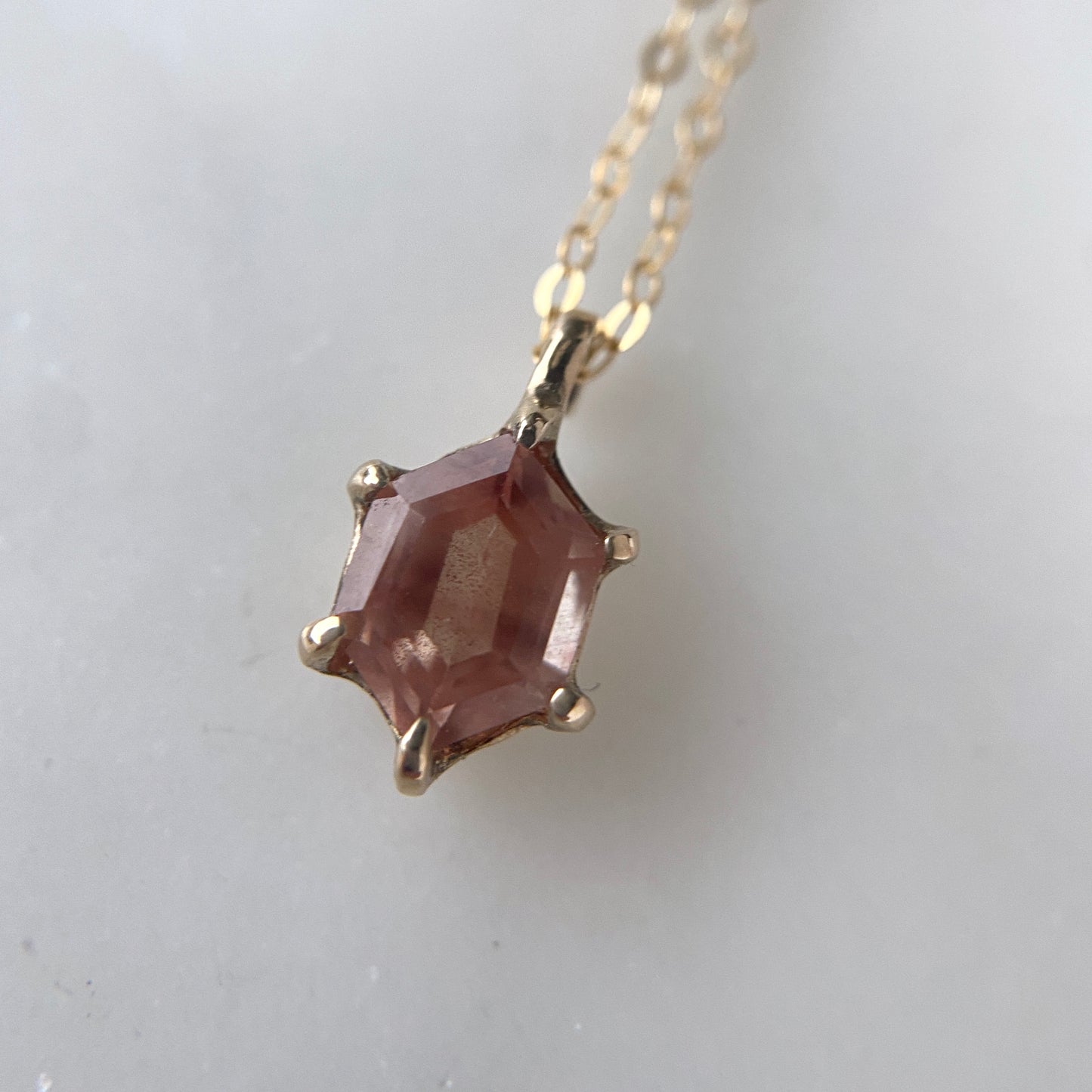 Sunstone Hex Necklace