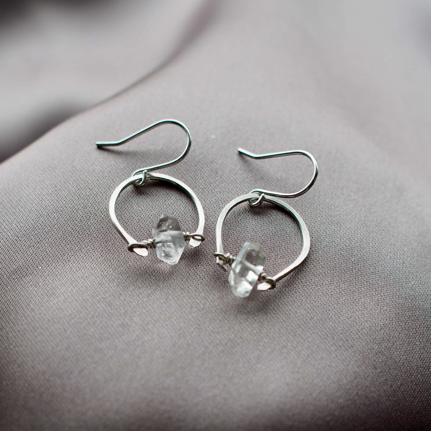 Horseshoe Crystal Earrings - Silver or Gold