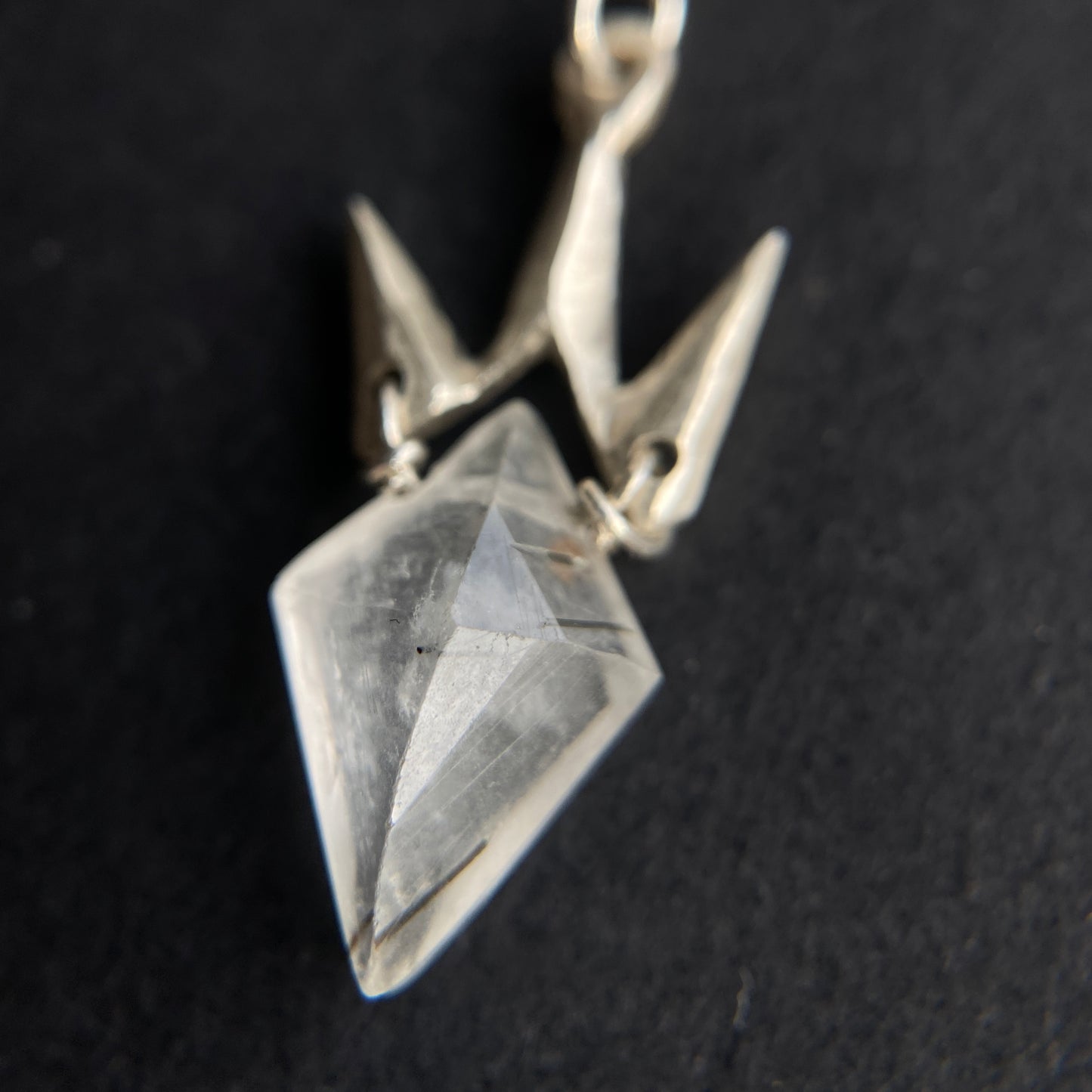 Silver Crown Quartz Necklace - One of a Kind