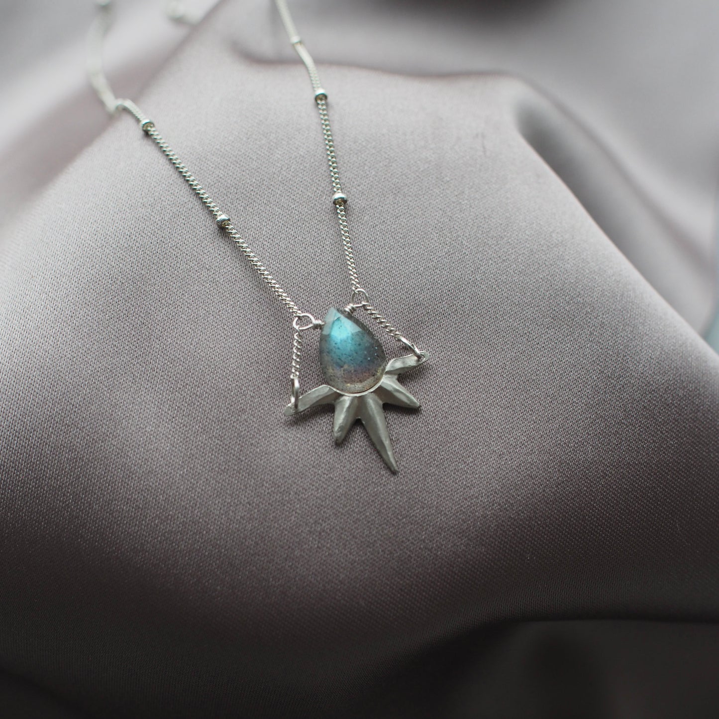 Labradorite Silver Starstuff Necklace - Limited Edition