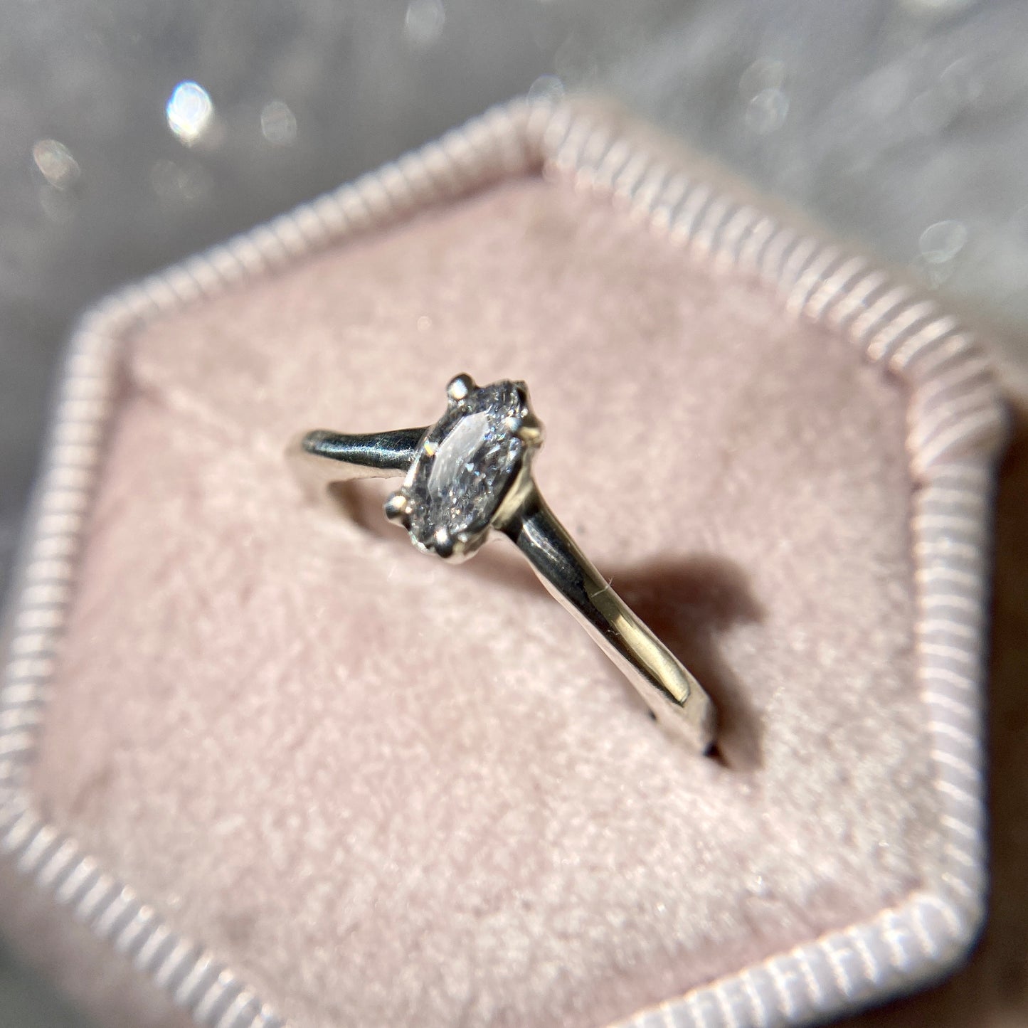 Cubic Zirconia Marquise Point Ring - One of a Kind