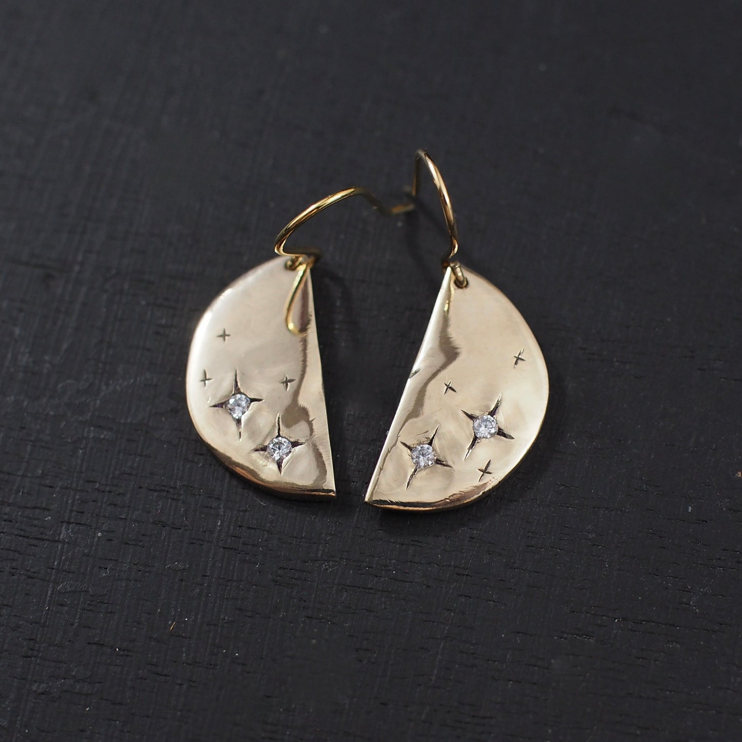 Stardust Half Moon Earrings - One of a Kind