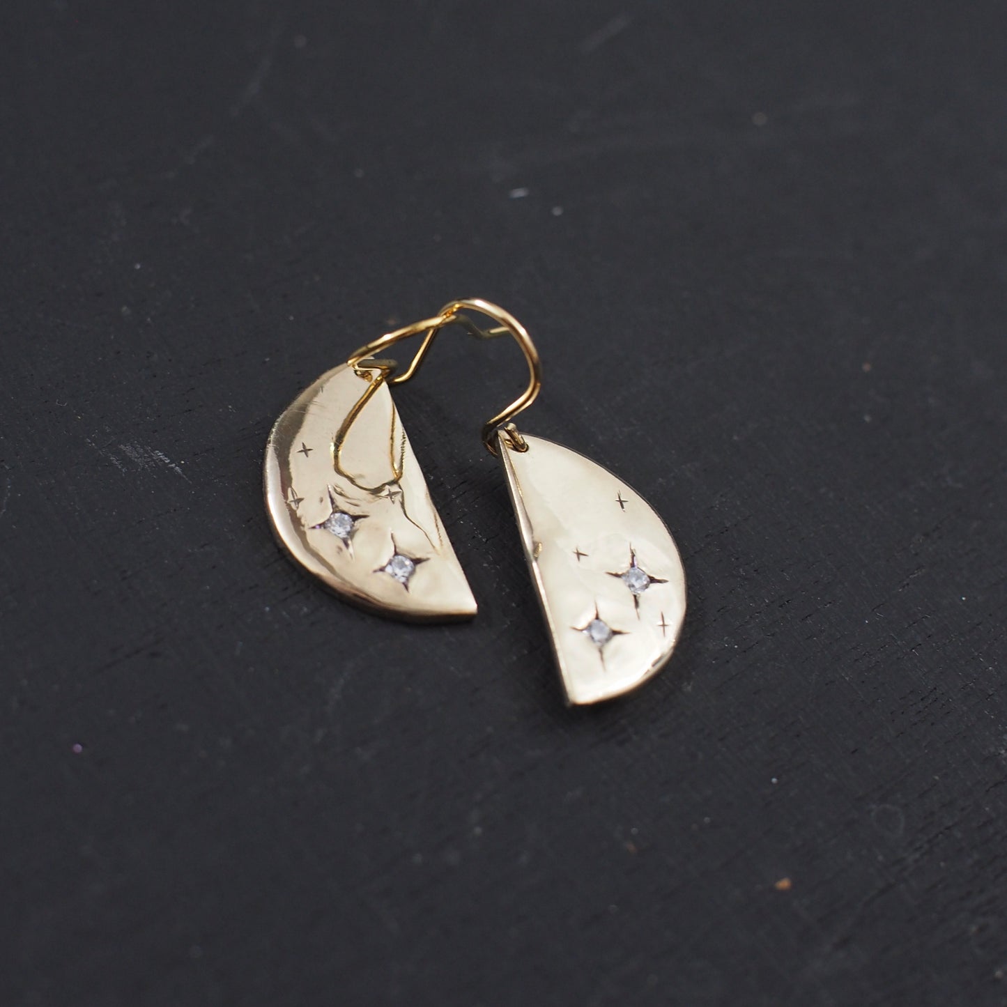 Stardust Half Moon Earrings - One of a Kind