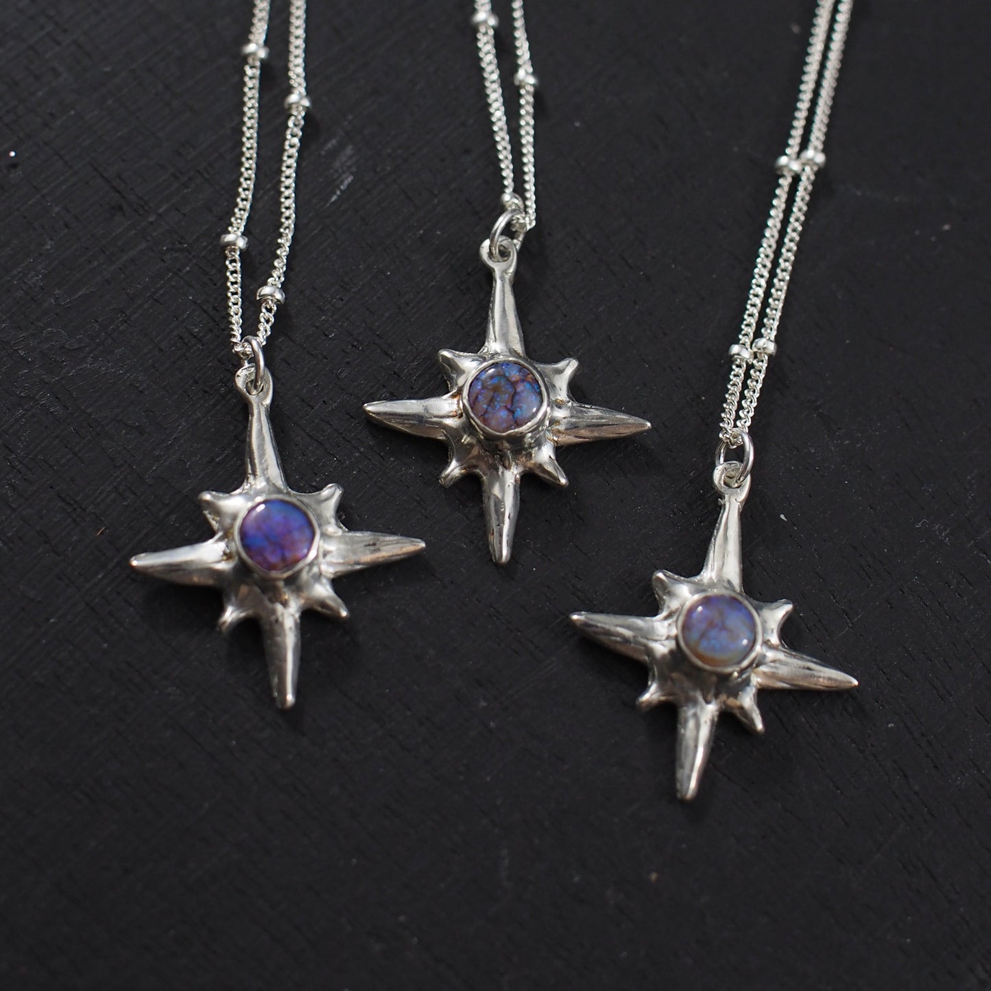 Silver Polaris with Purple Opal - Choose your stone!