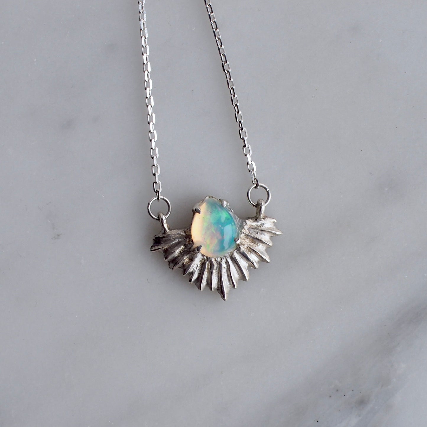 Silver Boundless Light Opal Necklace - Last One!