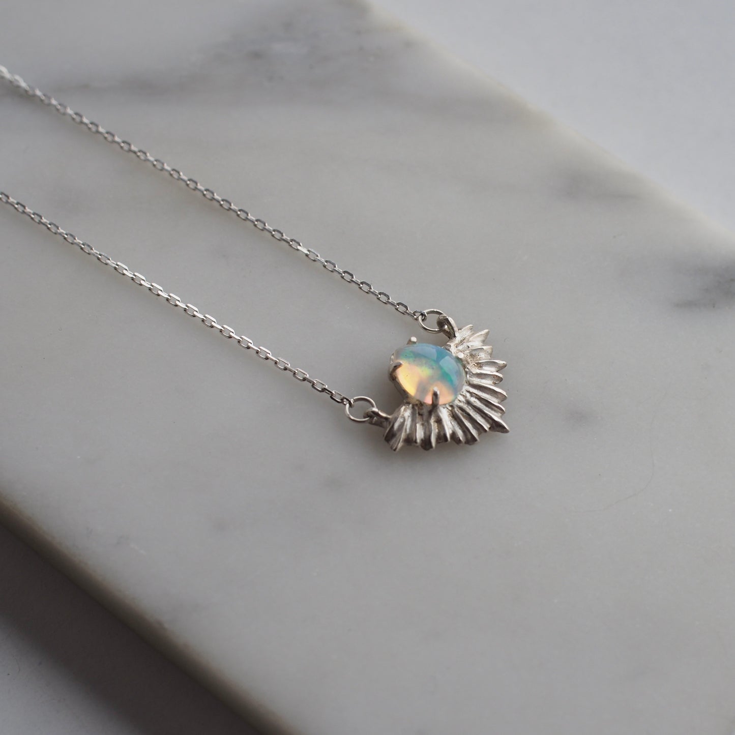 Silver Boundless Light Opal Necklace - Last One!