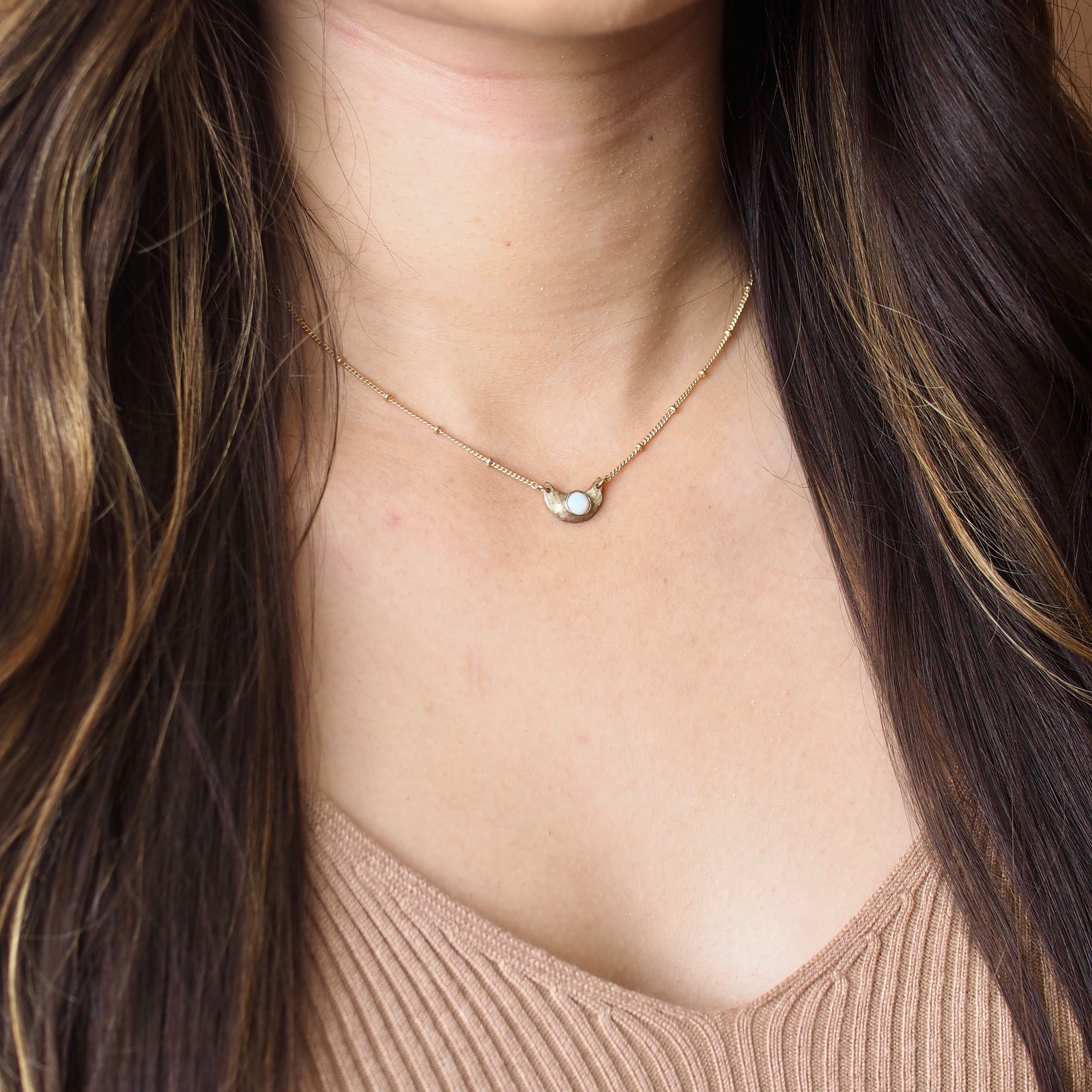 Sun and Moon Sterling Silver Choker
