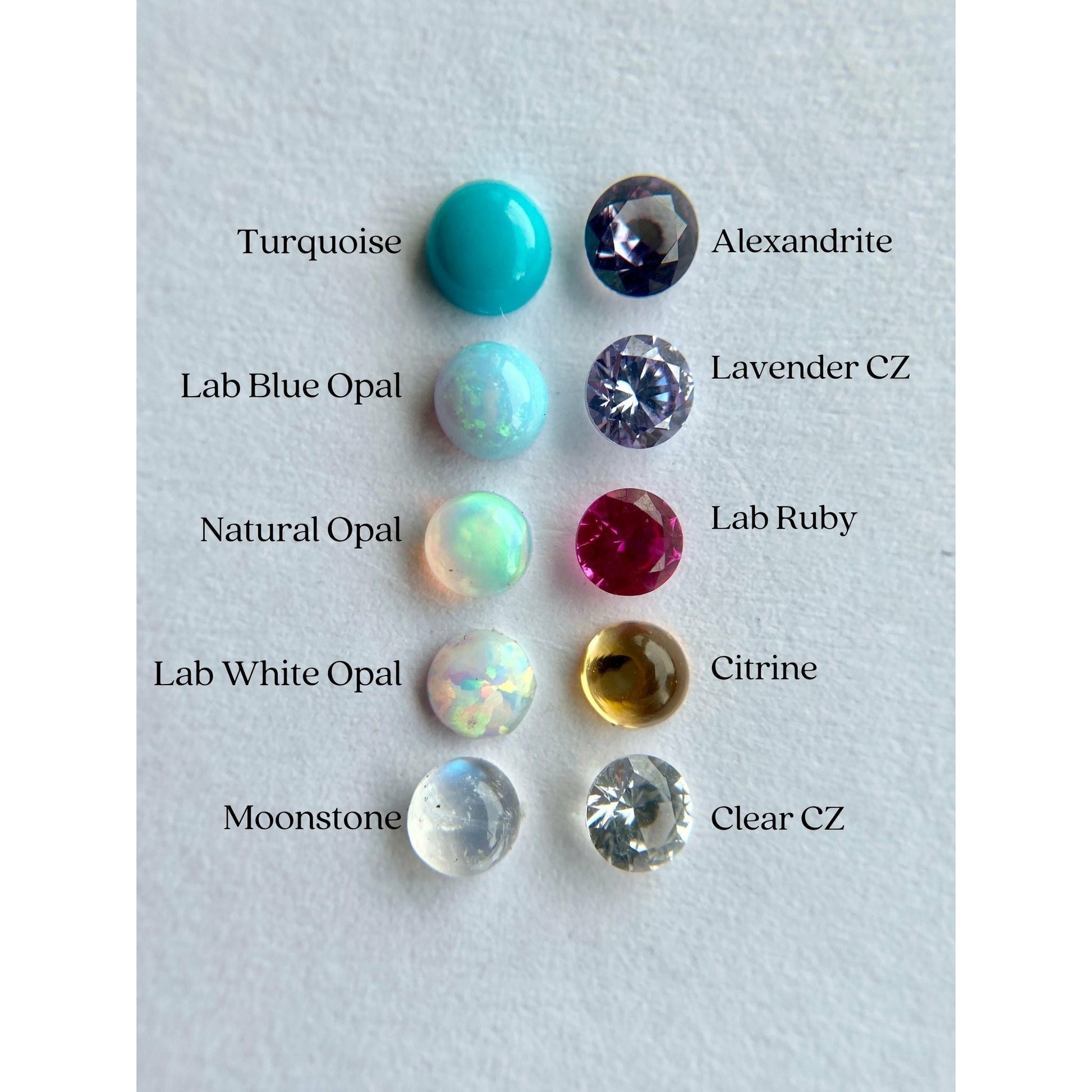 Iron Oxide Designs 4mm gemstone options