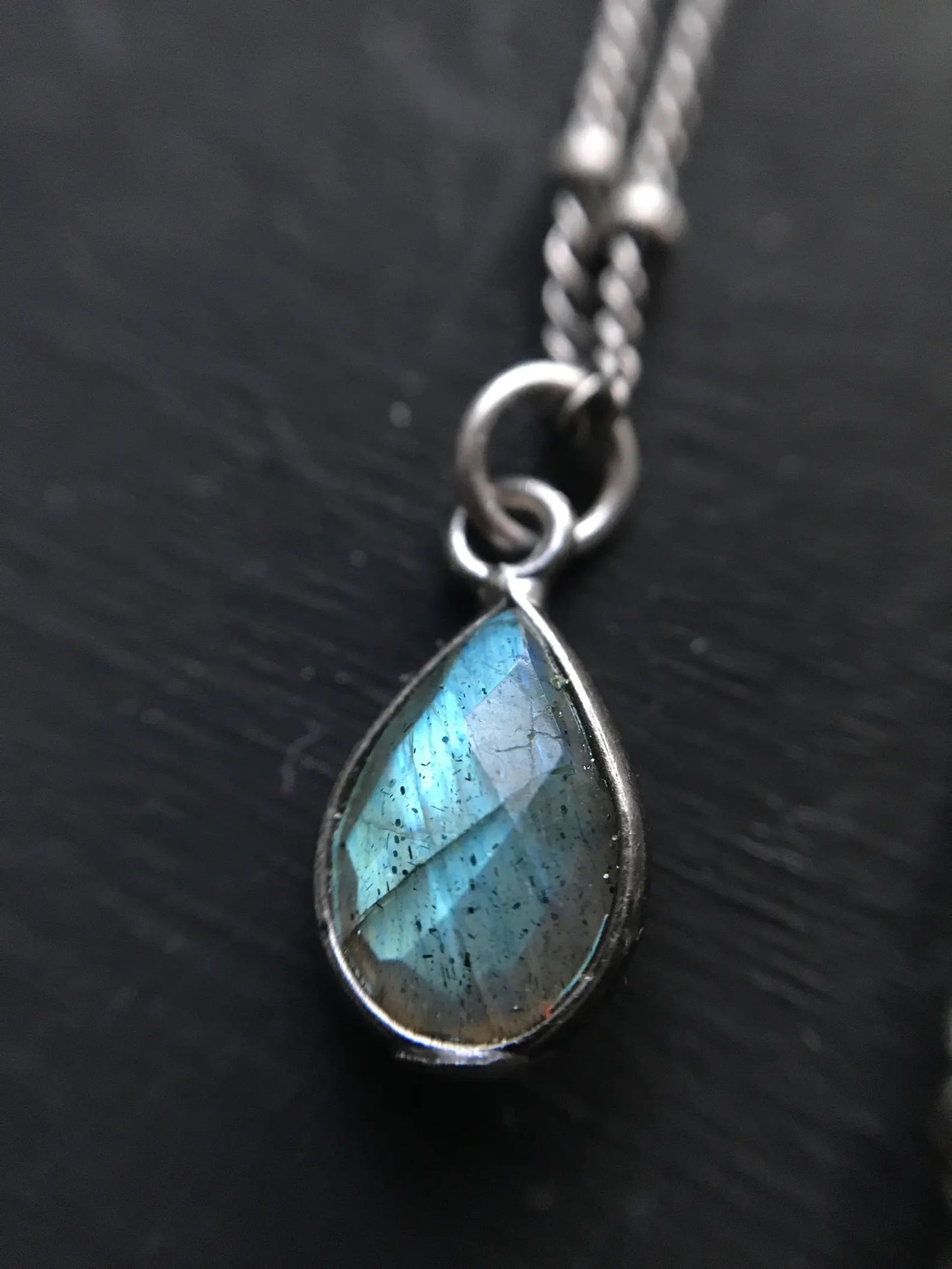 Labradorite Teardrop Necklace